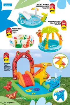 Pré-visualização PISCINA INFANTIL CROCODILO INTEX, Piscina infantil com escorrega e figuras de crocodilo e pato. válido de 04.06.2026 | Página: 16 | Produtos: Piscina