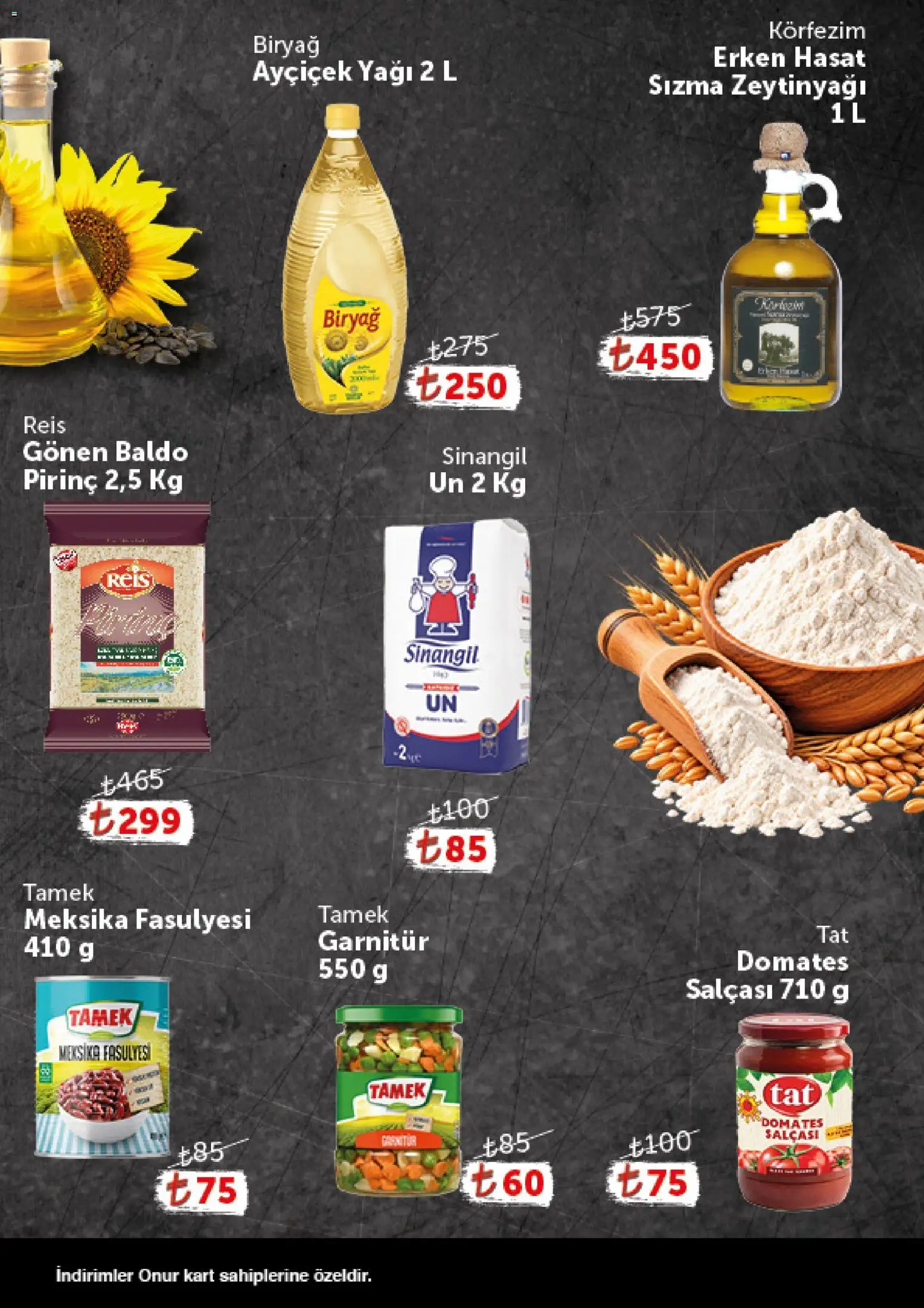 Onur Market - Katalog Gurme - 27 Ekim 2026 tarihinden itibaren geçerlidir | Sayfa: 6 | Ürünler: Sızma zeytinyağı, Domates, Pirinç, Zeytinyağı