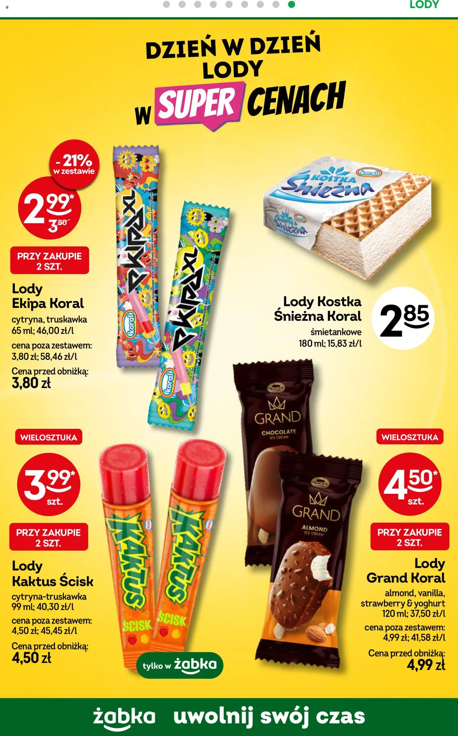 Żabka gazetka od 10.08.2026 | Strona: 60 | Produkty: Lody Ekipa, Lody Kaktus, Lody