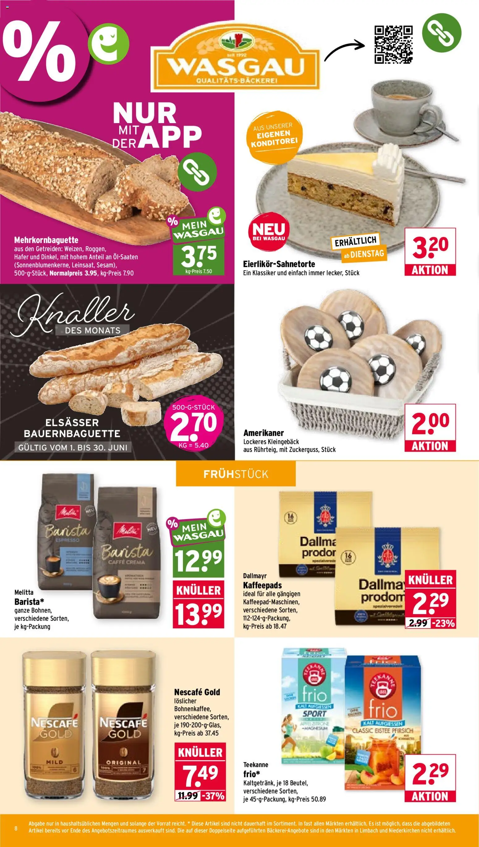 Wasgau Prospekt – gültig ab 08.06.2026 | Seite: 8 | Produkte: Melitta, Nescafe, Teekanne, Nescafe gold