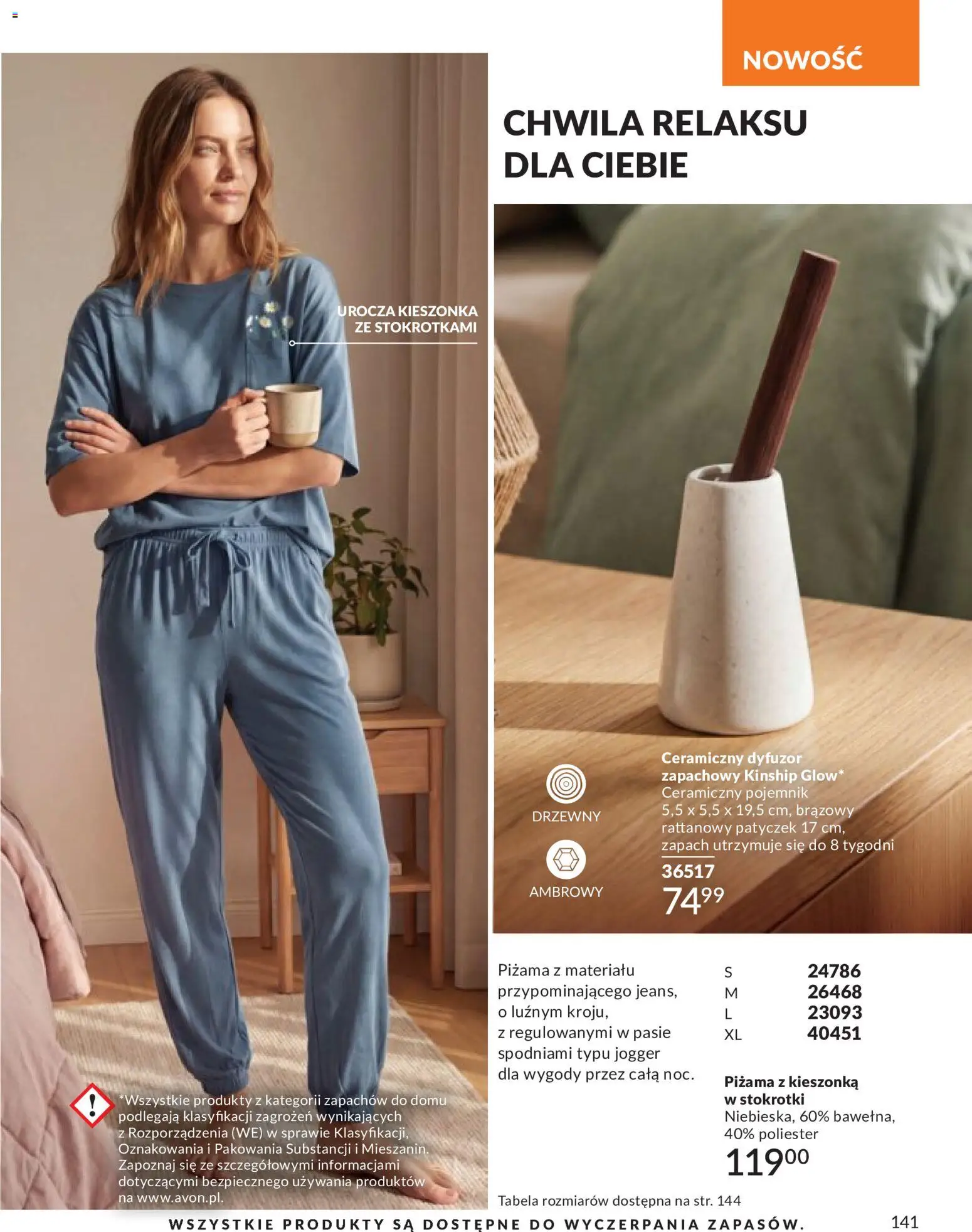 Avon Katalog 9 2026 od 01.09.2026 | Strona: 141 | Produkty: Piżama, Dyfuzor zapachowy, Zapach