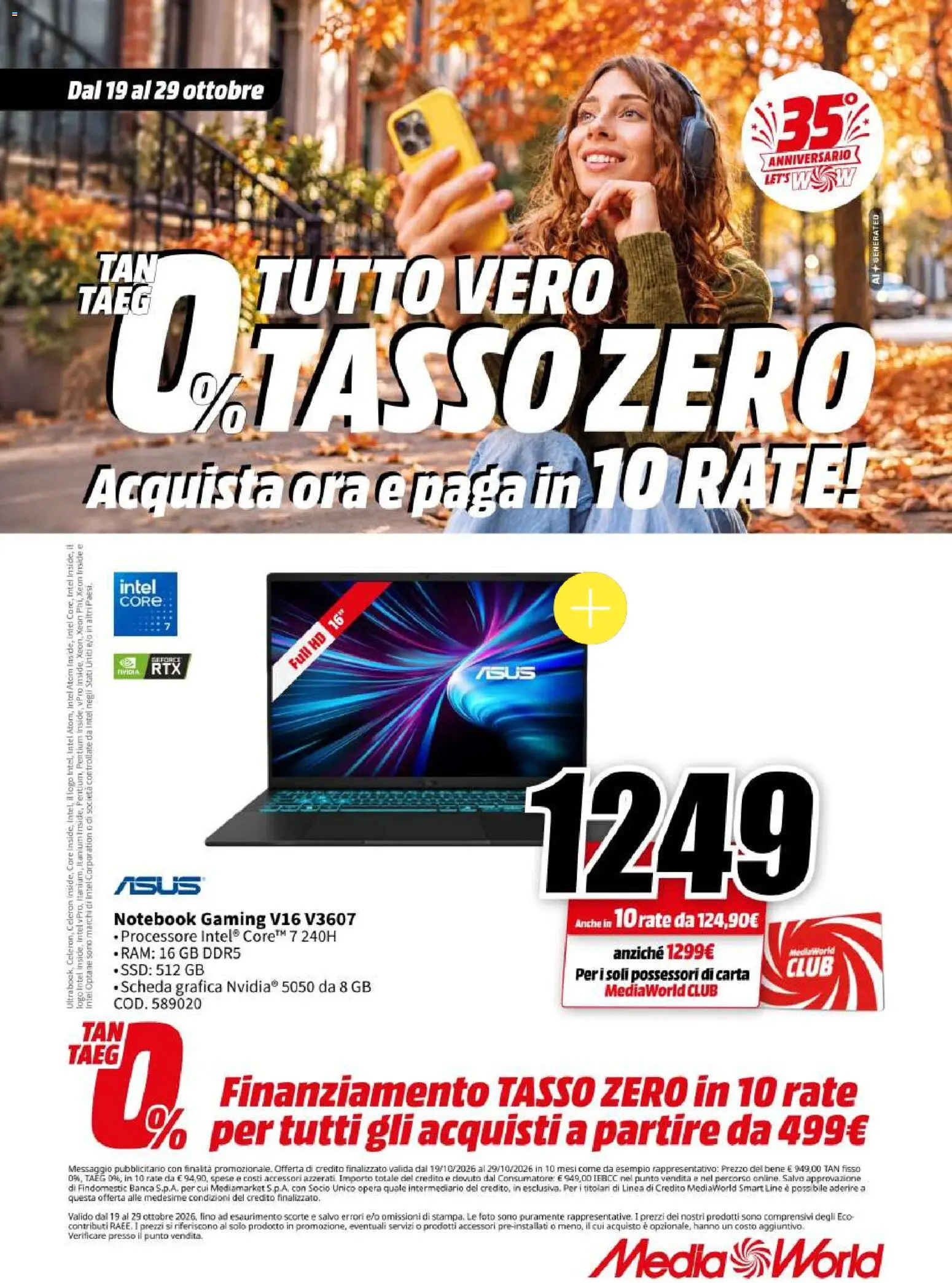 Volantino Media World del 19/10/2026 | Pagina: 28 | Prodotti: Notebook