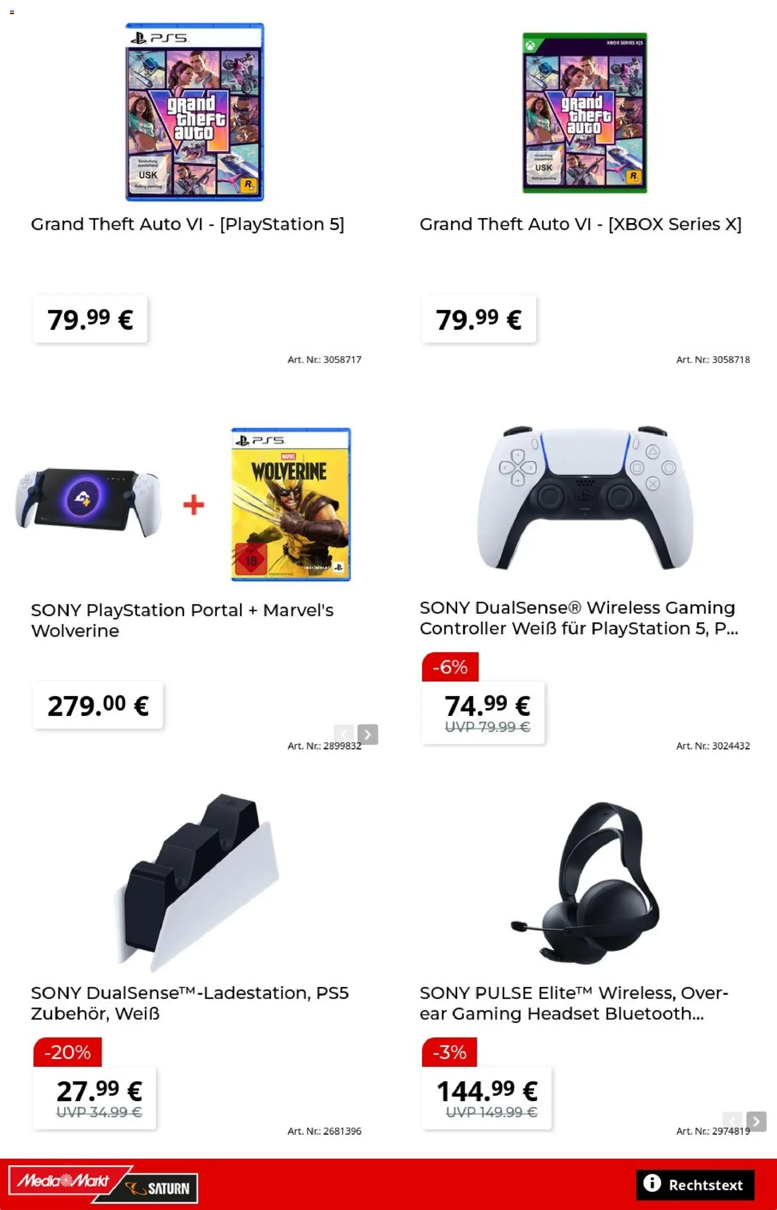 Media Markt Prospekt – gültig ab 14.10.2026 | Seite: 20 | Produkte: Playstation, Xbox, Sony, Headset