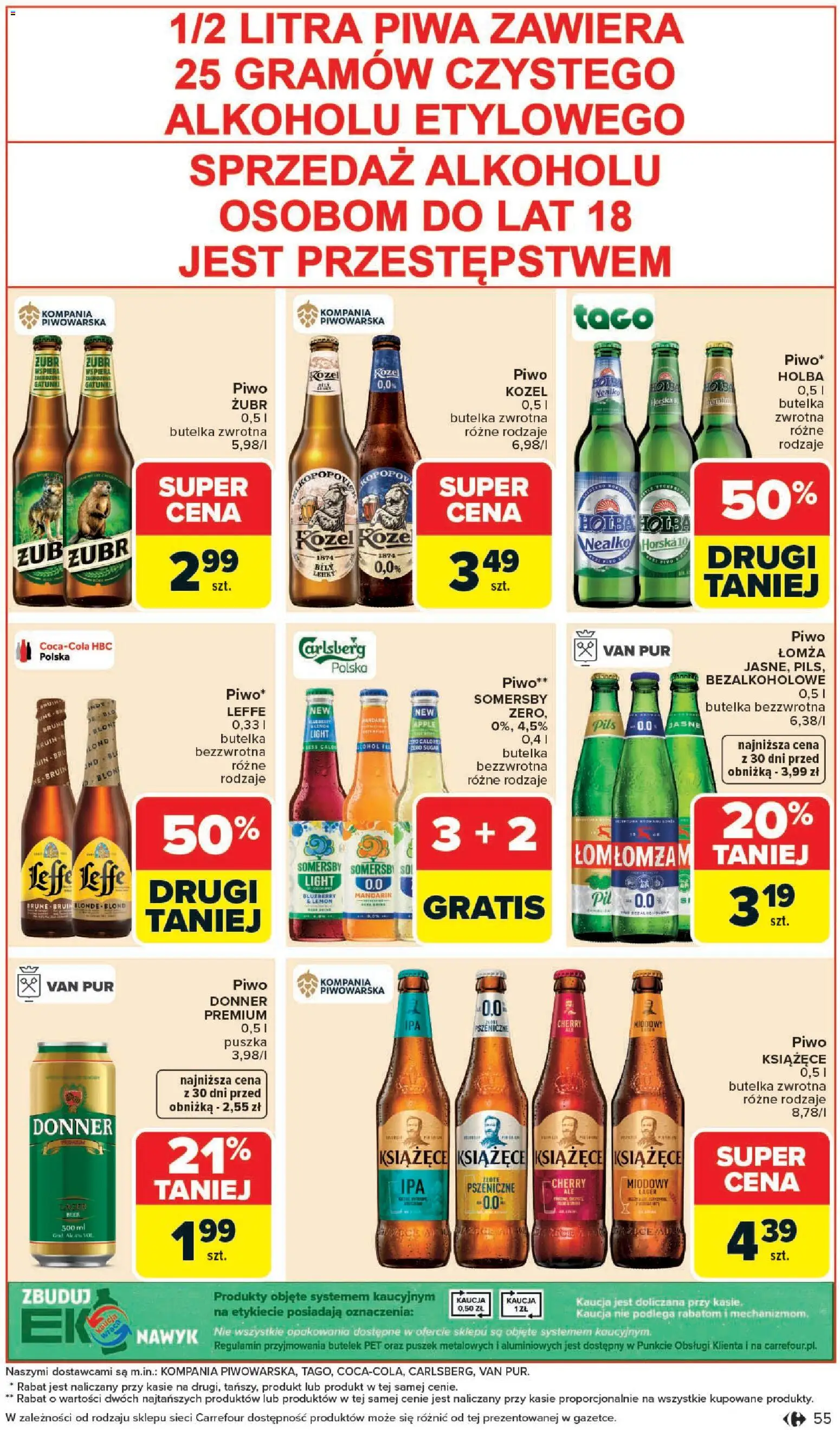Carrefour gazetka - Zmieniliśmy Się Dla Ciebie od 25.05.2026 | Strona: 55 | Produkty: Piwo, Somersby