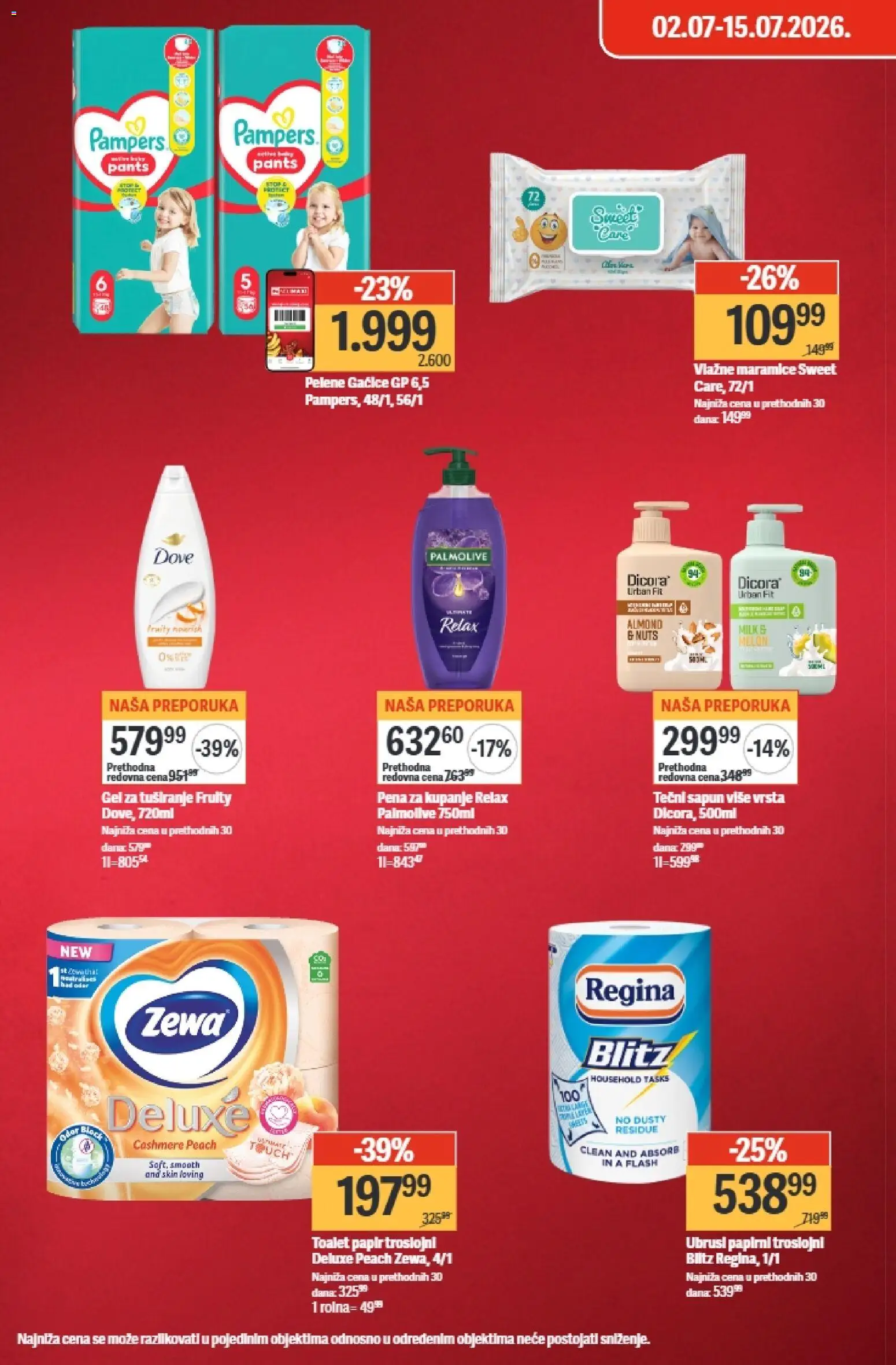 Mega Maxi katalog - važi od 09.07.2026 | Strana: 14 | Proizvode: Tečni sapun, Palmolive, Vlažne maramice, Pelene