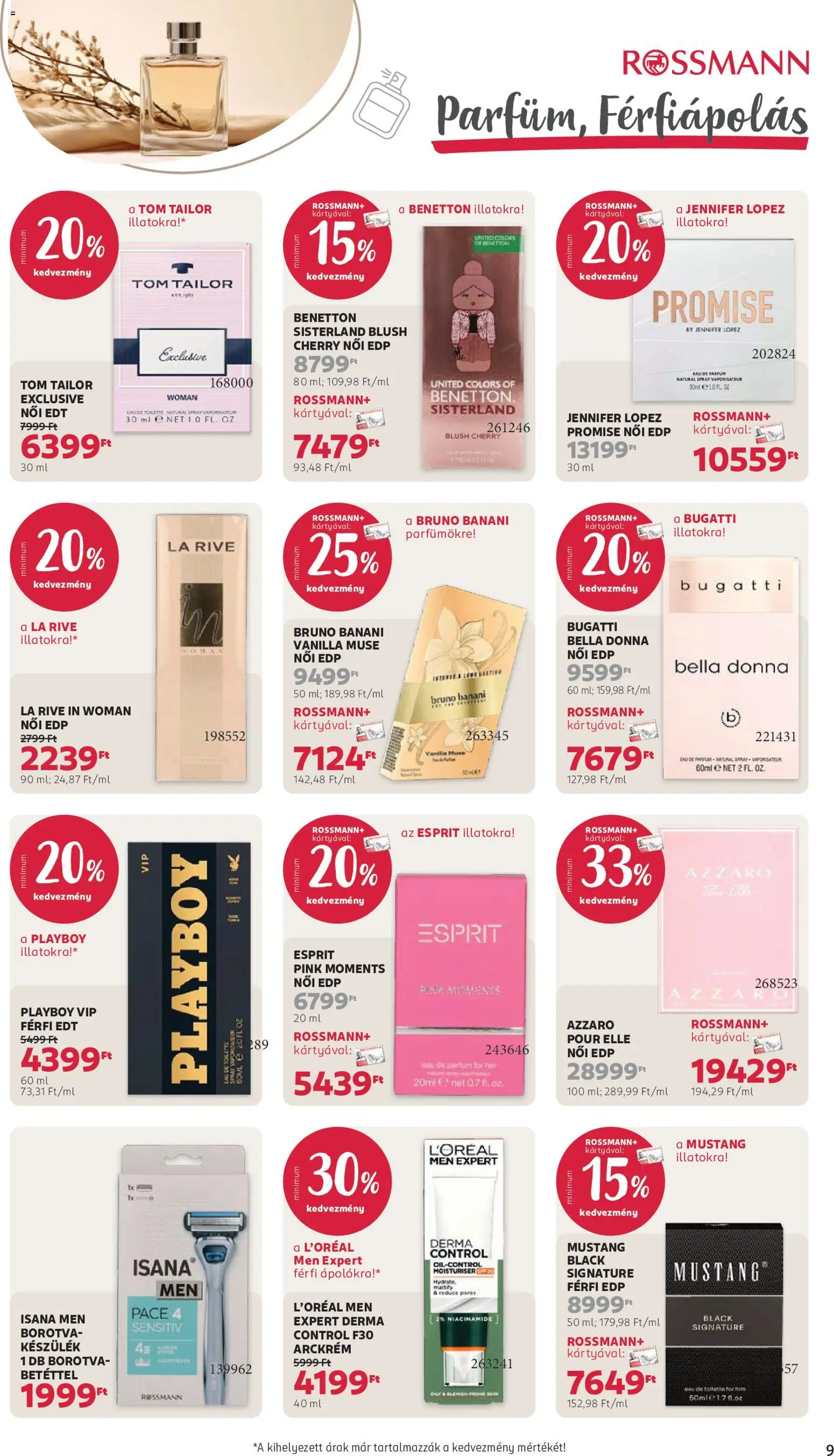 Rossmann akciós ujság - amely érvényes a következő dátumtól: 04.05.2026 | Oldal: 11 | Termékek: Arckrém, Borotva, Parfüm