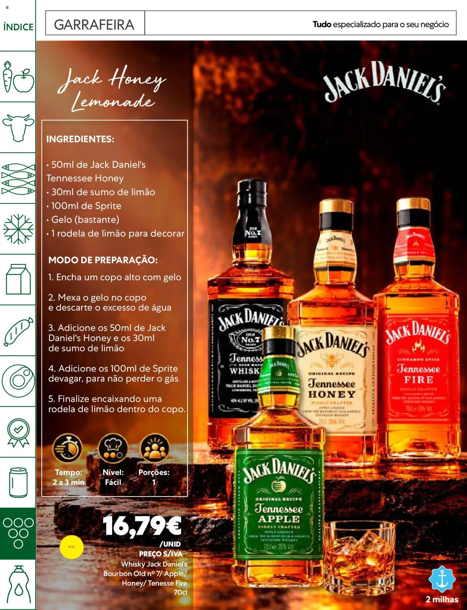 Recheio folheto Horeca │ válido de 06/10/2026 | Página: 28 | Produtos: Whisky Jack Daniel's, Sumo de limão, Ingredientes, Gelo