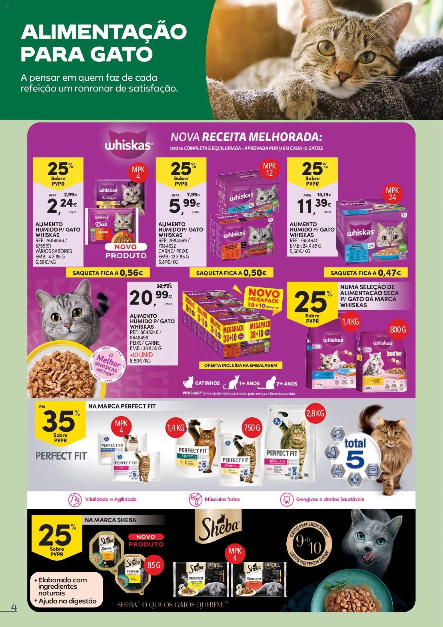 Continente Animais de Companhia │ válido de 09.06.2026 | Página: 4 | Produtos: Frango, Salmão, Peixe, Carne