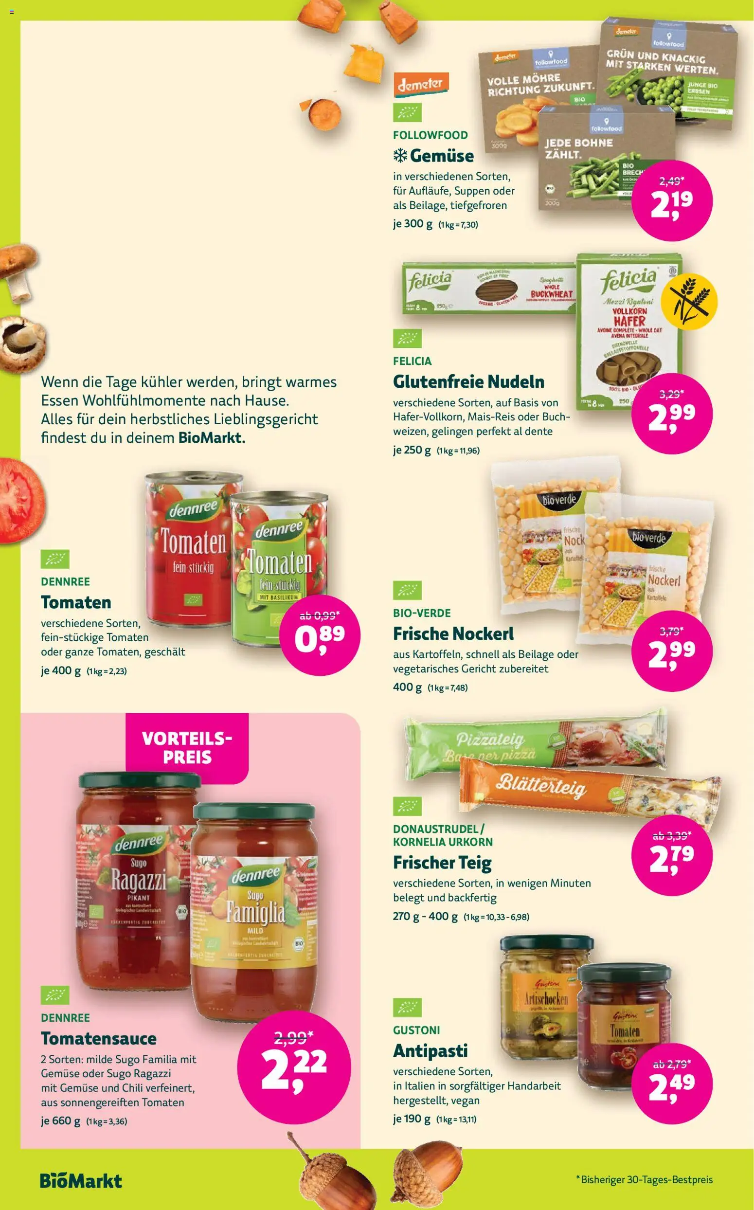 BioMarkt Prospekt – gültig ab 21.10.2026 | Seite: 10 | Produkte: Tomaten, Kartoffeln, Chili, Nudeln
