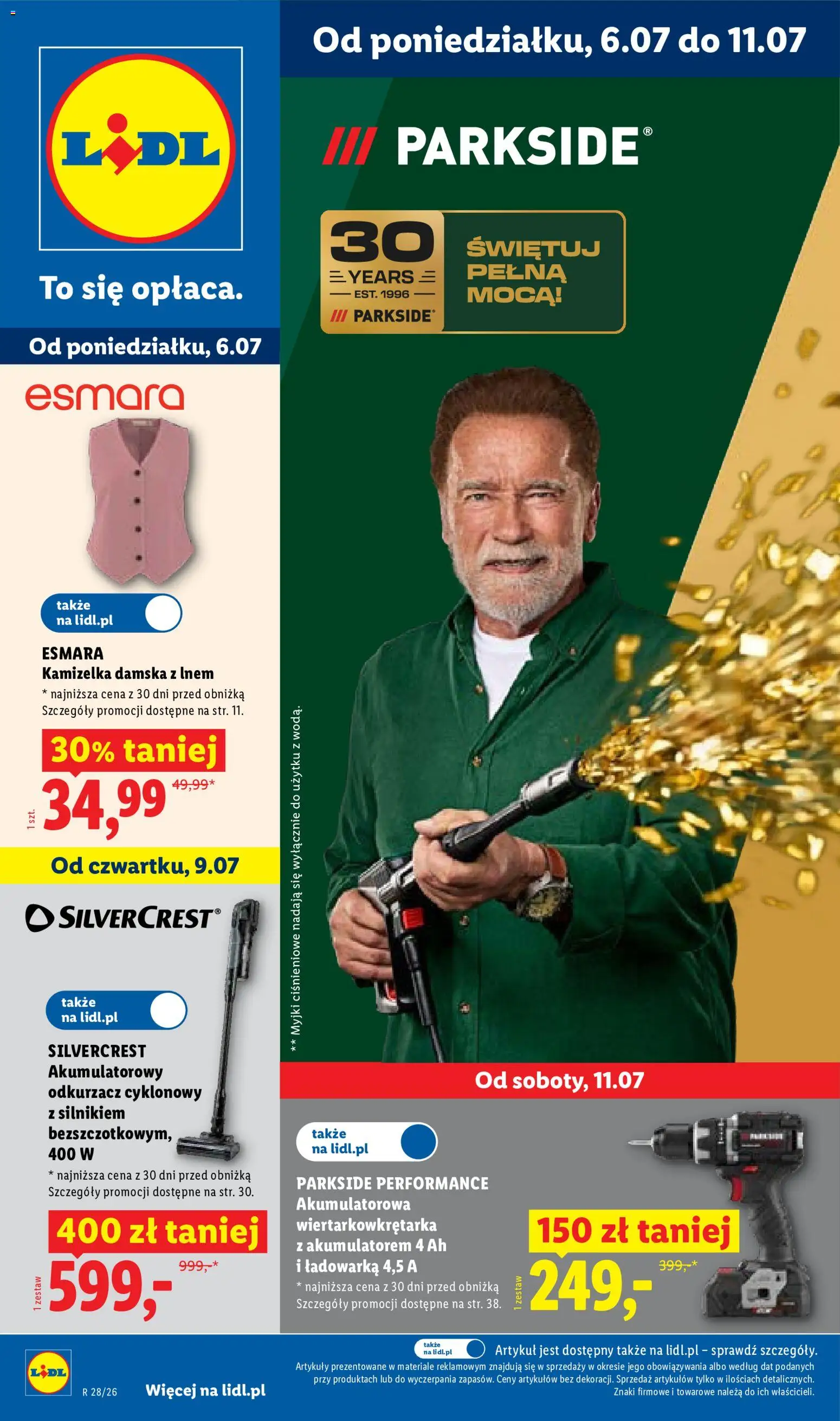 Lidl Katalog od 06.07.2026 | Strona: 1 | Produkty: Kamizelka, Ładowarka, Odkurzacz, Cleaner