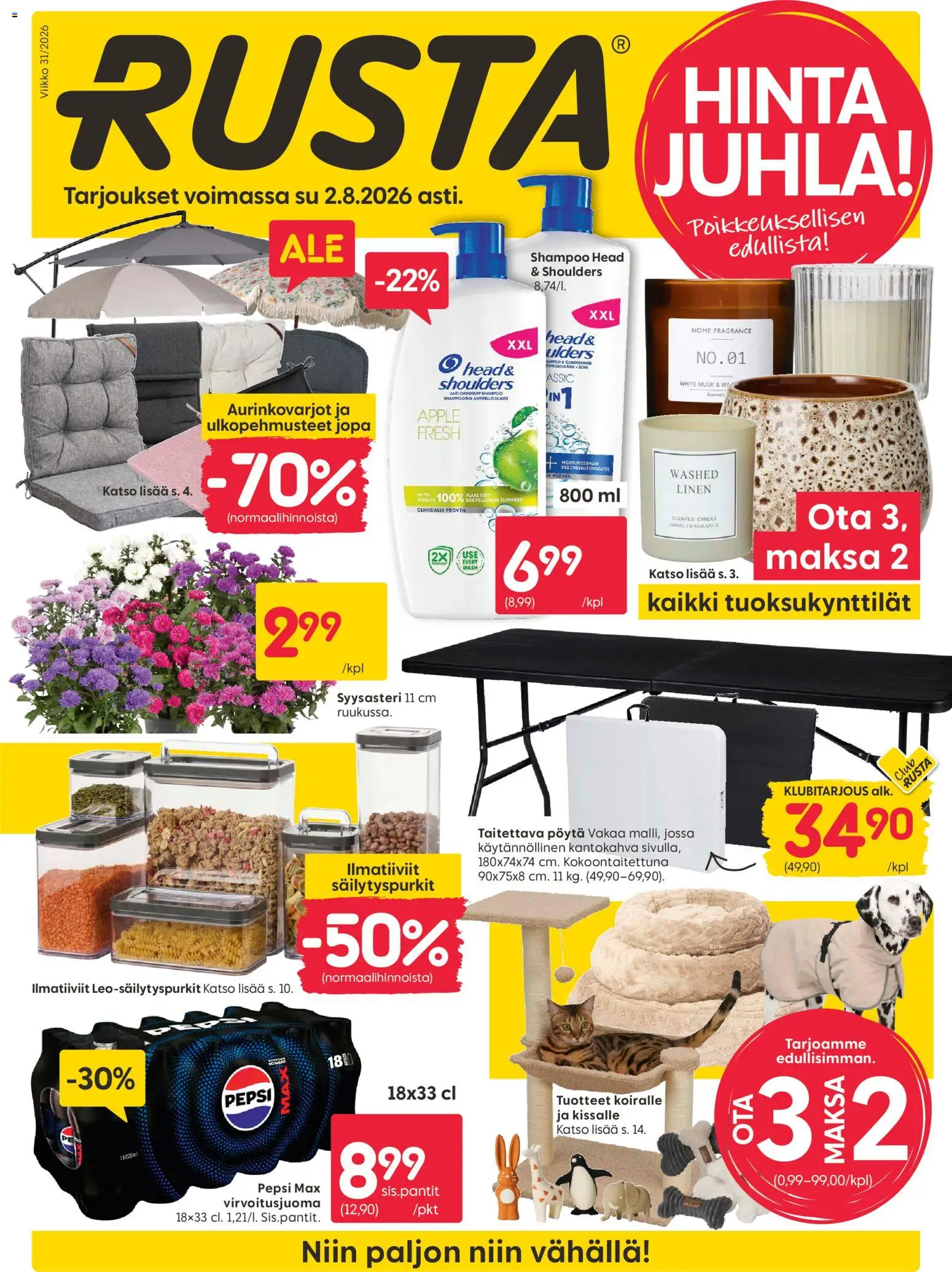 Rusta tarjoukset – voimassa 27/07/2026 alkaen | Sivu: 1