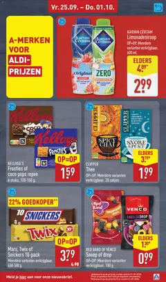 Mars, Twix of Snickers 10-pack, Meerdere varianten verkrijgbaar. 450-500 g. - Voorbeeld van een folder van Aldi, geldig van 21-09-2026 | Pagina: 57