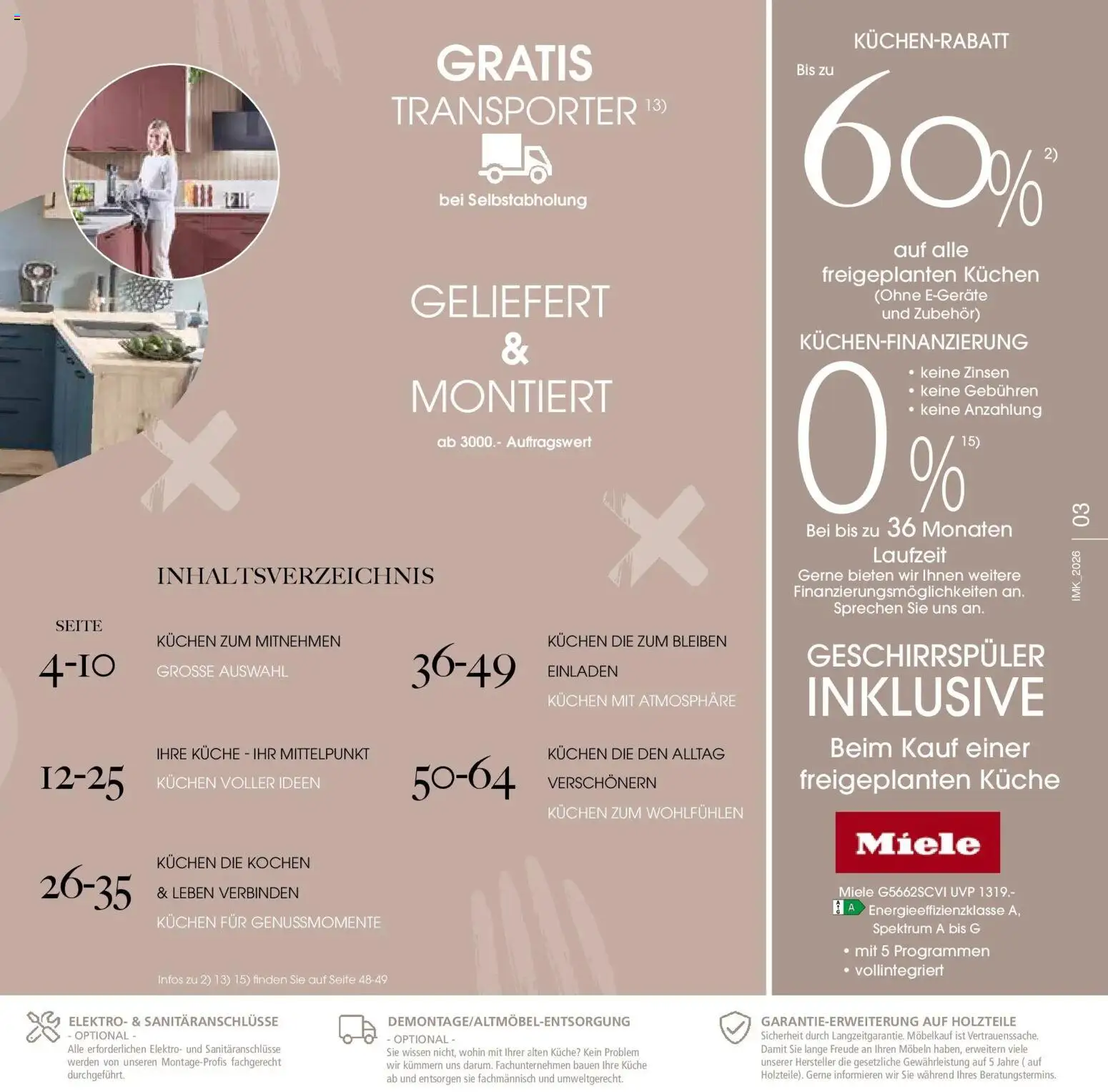 Zurbrüggen Küchen Prospekt 2026 – gültig ab 24.07.2026 | Seite: 3 | Produkte: Miele, Geschirrspüler, Küche, Kuchen