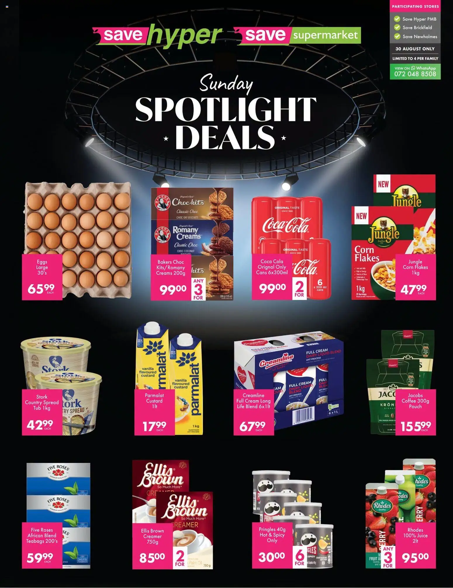 New Save catalogue – valid from 30/08/2026 | Page: 2 | Products: Vanilla, Corn flakes, Cream, Fruit