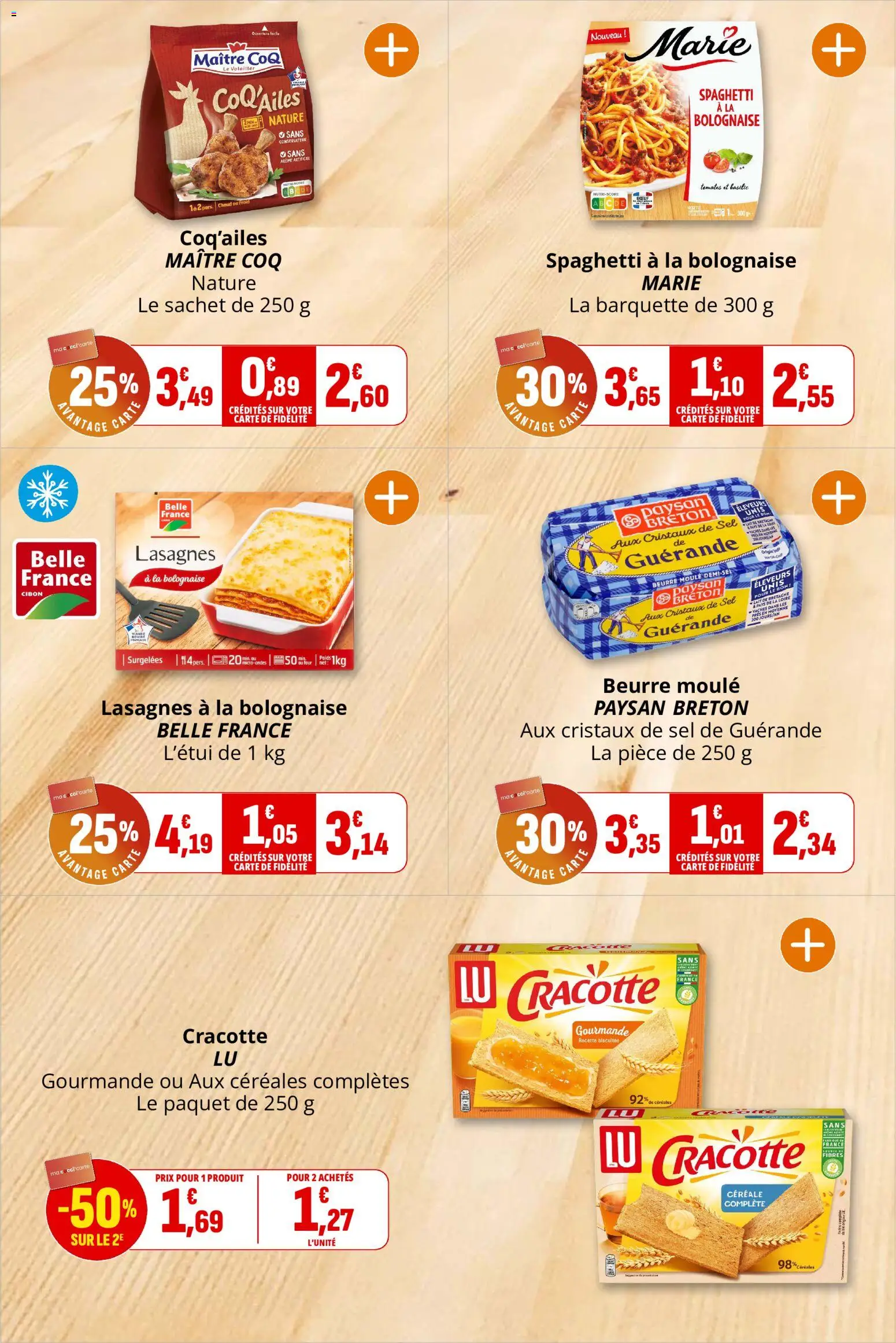 {H1} | Page: 21 | Produits: Sel, Beurre, Céréales, Coq