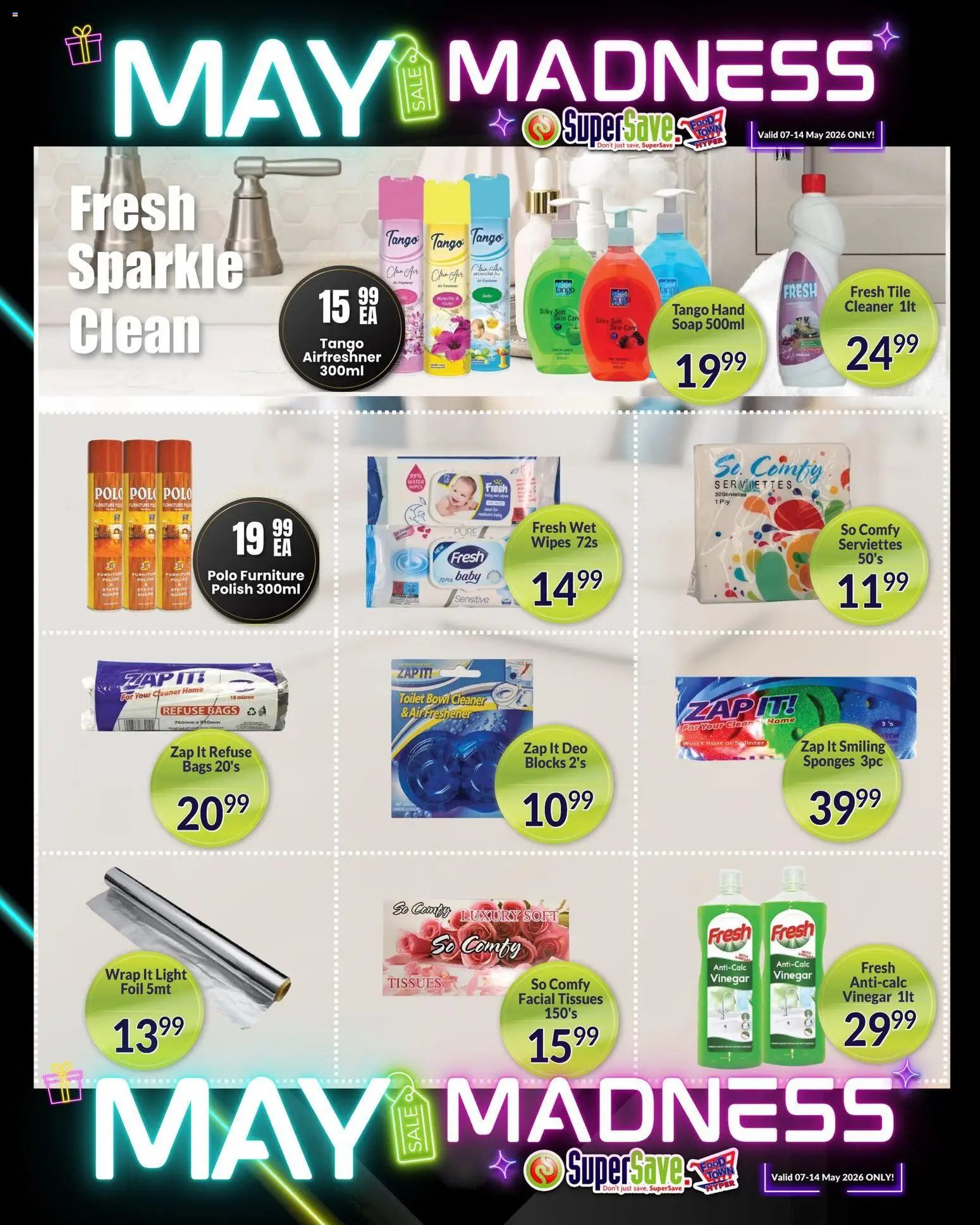 New Super Save catalogue – valid from 07.05.2026 | Page: 39 | Products: Toilet, Air freshener, Light, Tissues