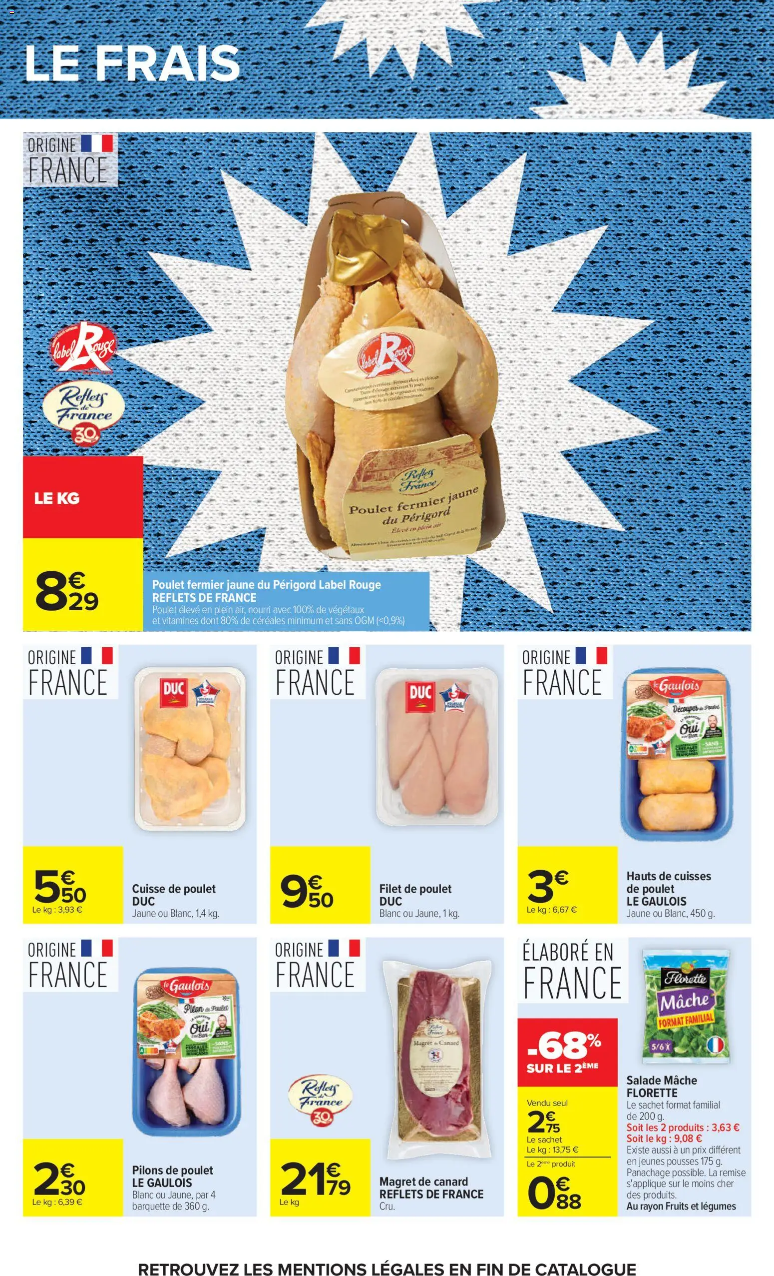 {H1} | Page: 36 | Produits: Salade, Magret de canard, Cuisse de poulet, Céréales