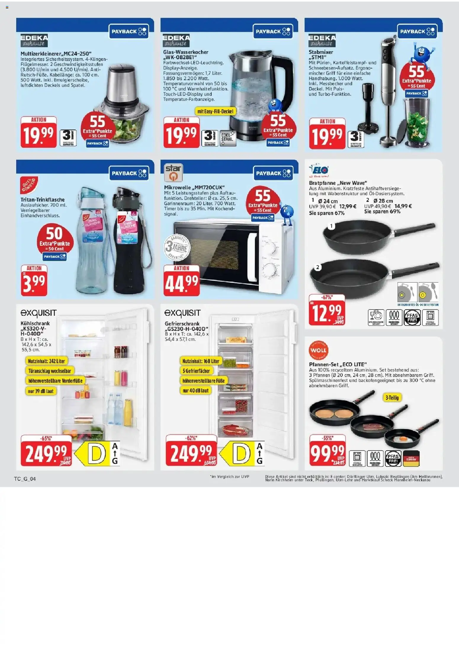 Edeka Prospekt Mainz-Weisenau (ab 17.08.2026) » Angebote Online | Seite: 73 | Produkte: Gefrierschrank, Mikrowelle, Kühlschrank, Stabmixer