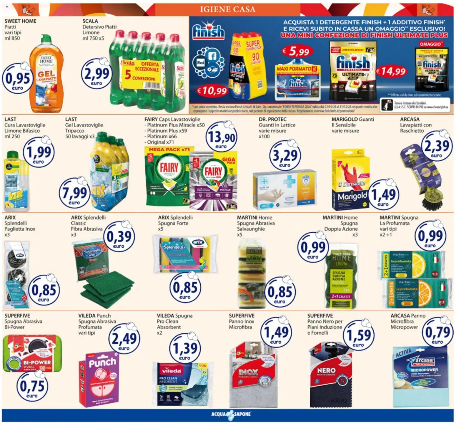 Volantino Acqua e Sapone del 24/08/2026 | Pagina: 14 | Prodotti: Detergente, Piatti, Limone, Fornelli