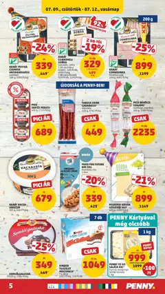 KINDER TEJSZELET MULTIPACK*, 7 x 28 g 5352 Ft/kg, 150 Ft/db - amely érvényes a következő dátumtól: 2026.07.09. | Oldal: 7