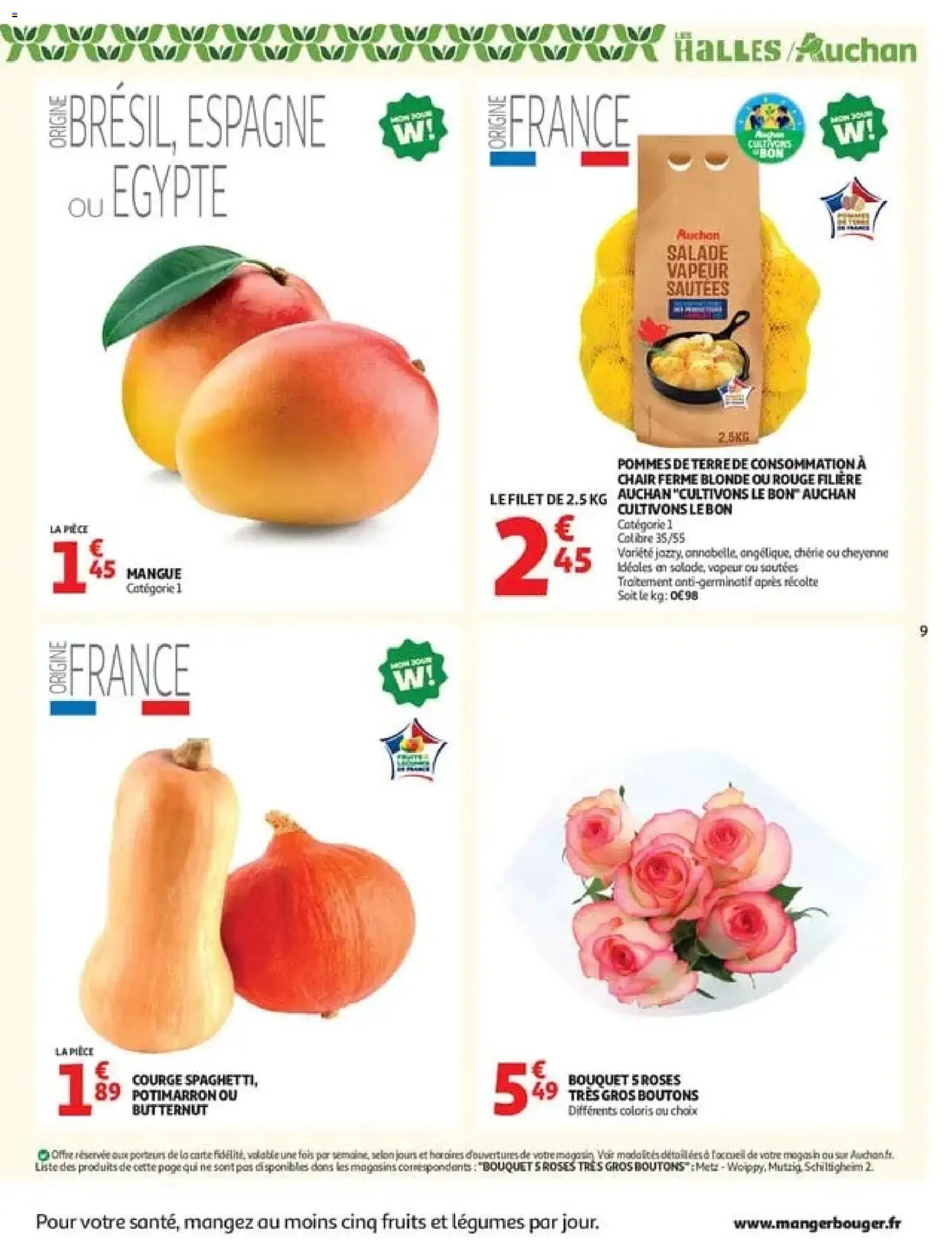 {H1} | Page: 9 | Produits: Mangue, Potimarron, Potimarron ou butternut, Butternut