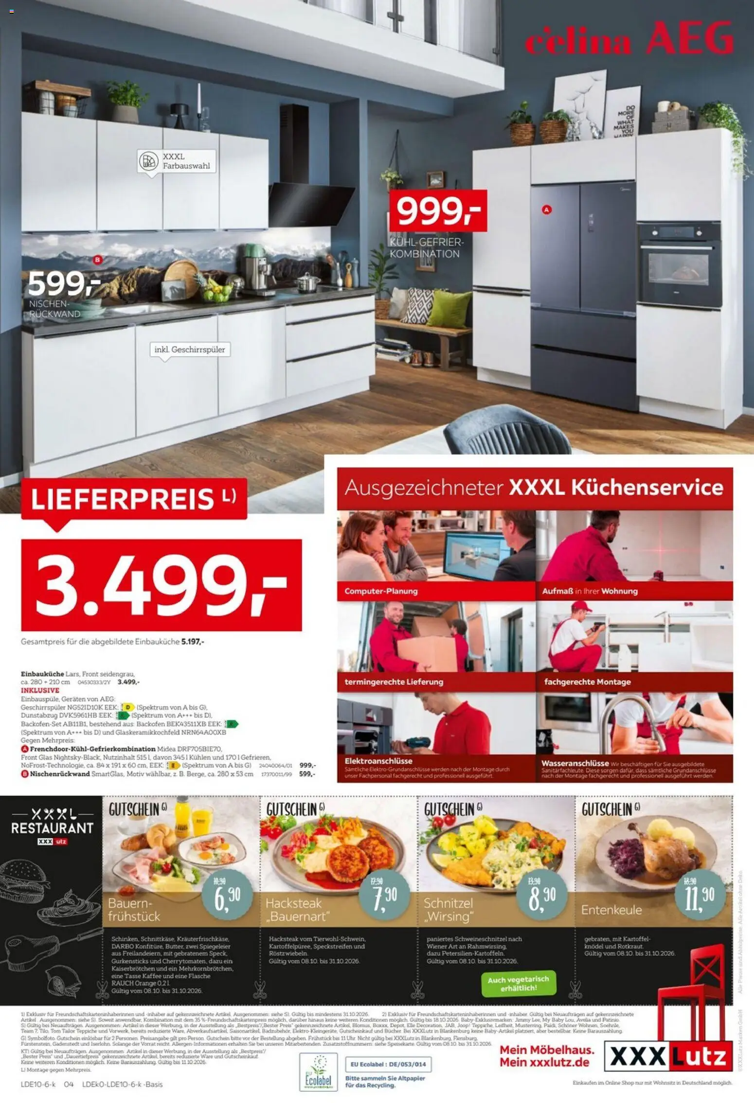 XXXLutz Küchentesterinnen und -tester gesucht – gültig ab 03.10.2026 | Seite: 3 | Produkte: AEG, Einbauküche, Kaffee, Schnitzel
