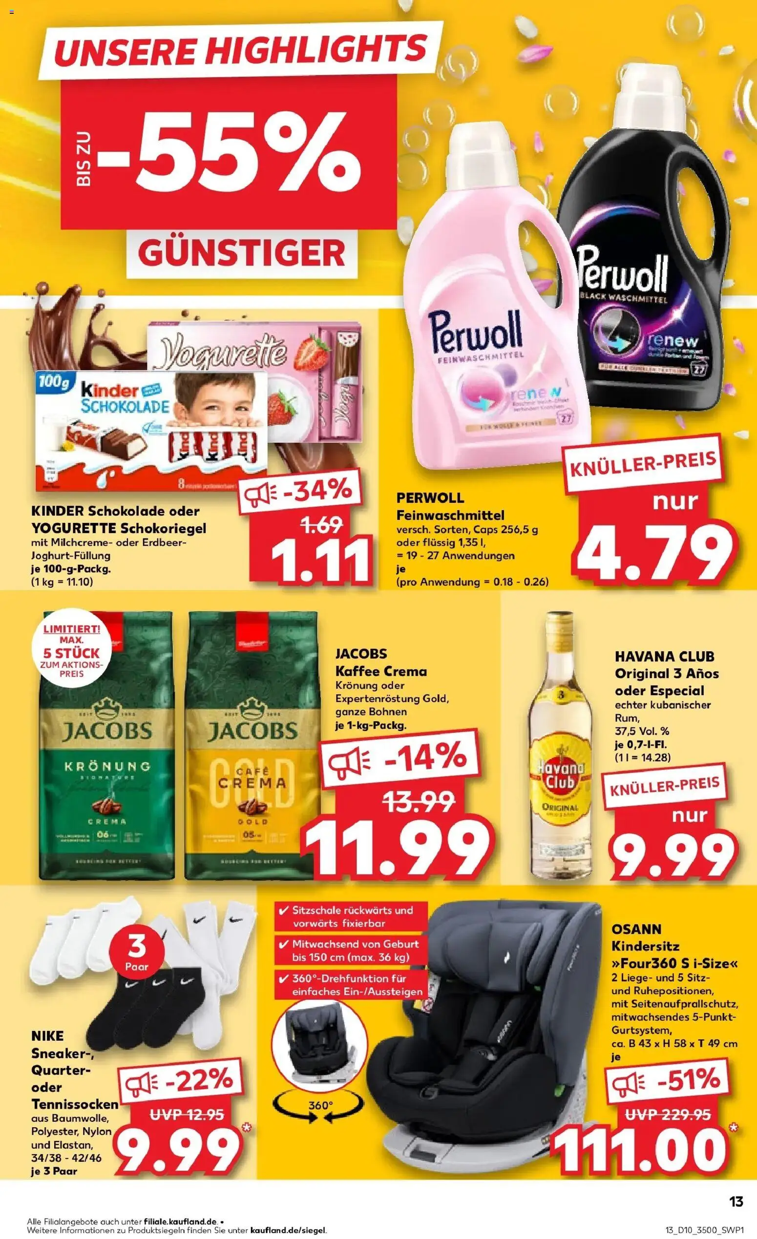 Kaufland Prospekt Leipzig	 – gültig ab 05.03.2026 | Seite: 13 | Produkte: Kaffee, Schokolade, Rum, Perwoll