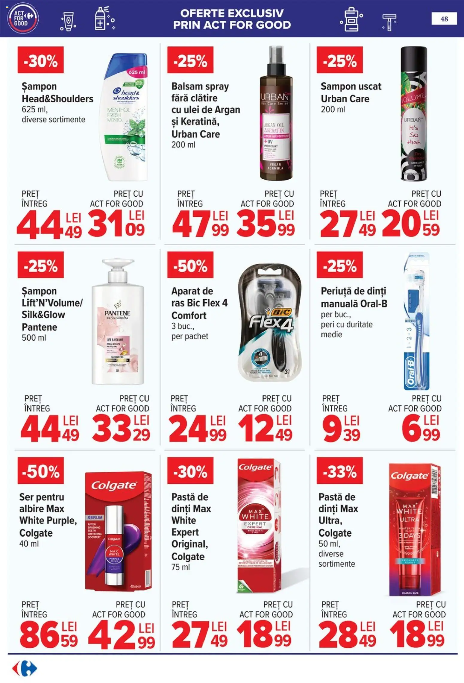 Noul catalog Carrefour – valabil de la 06.05.2026 | Pagină: 51 | Produse: Serum, Șampon, Balsam, Periuță de dinți