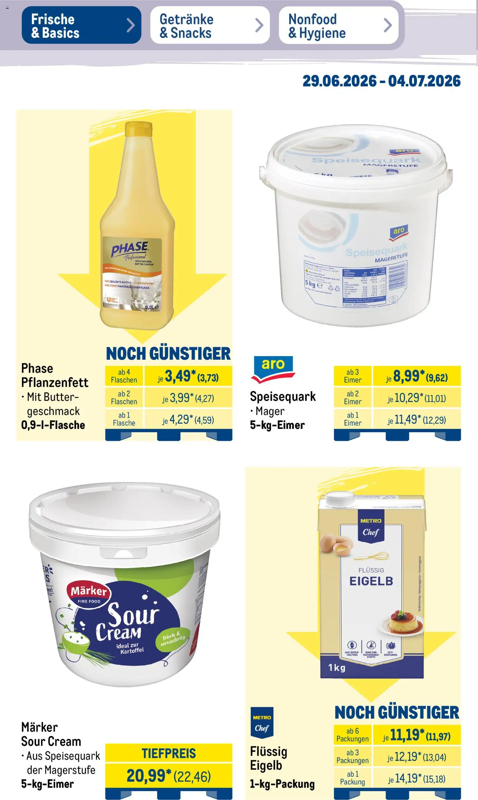 Metro Non Food & Hygiene – gültig ab 29.06.2026 | Seite: 47 | Produkte: Butter, Speisequark