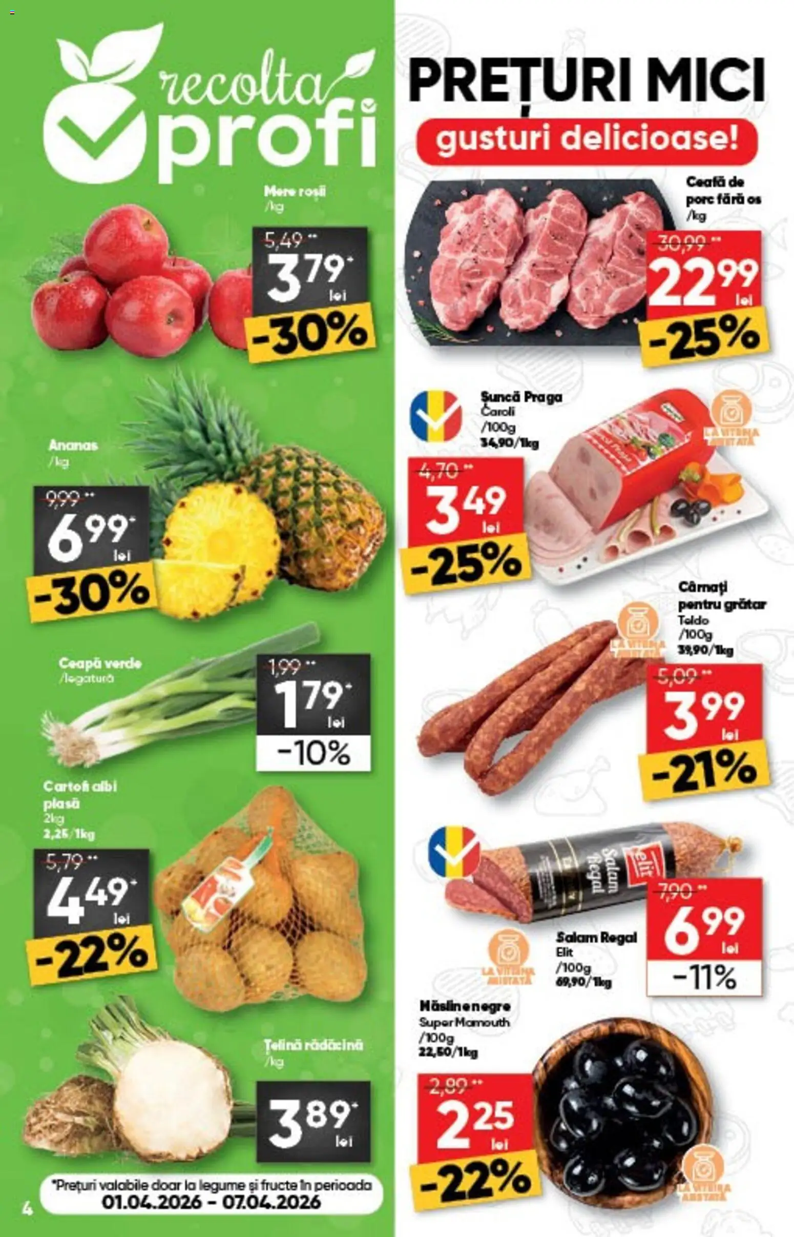 Noul catalog Profi – valabil de la 01.04.2026 | Pagină: 4 | Produse: Grătar, Ananas, Ceapă, Legume