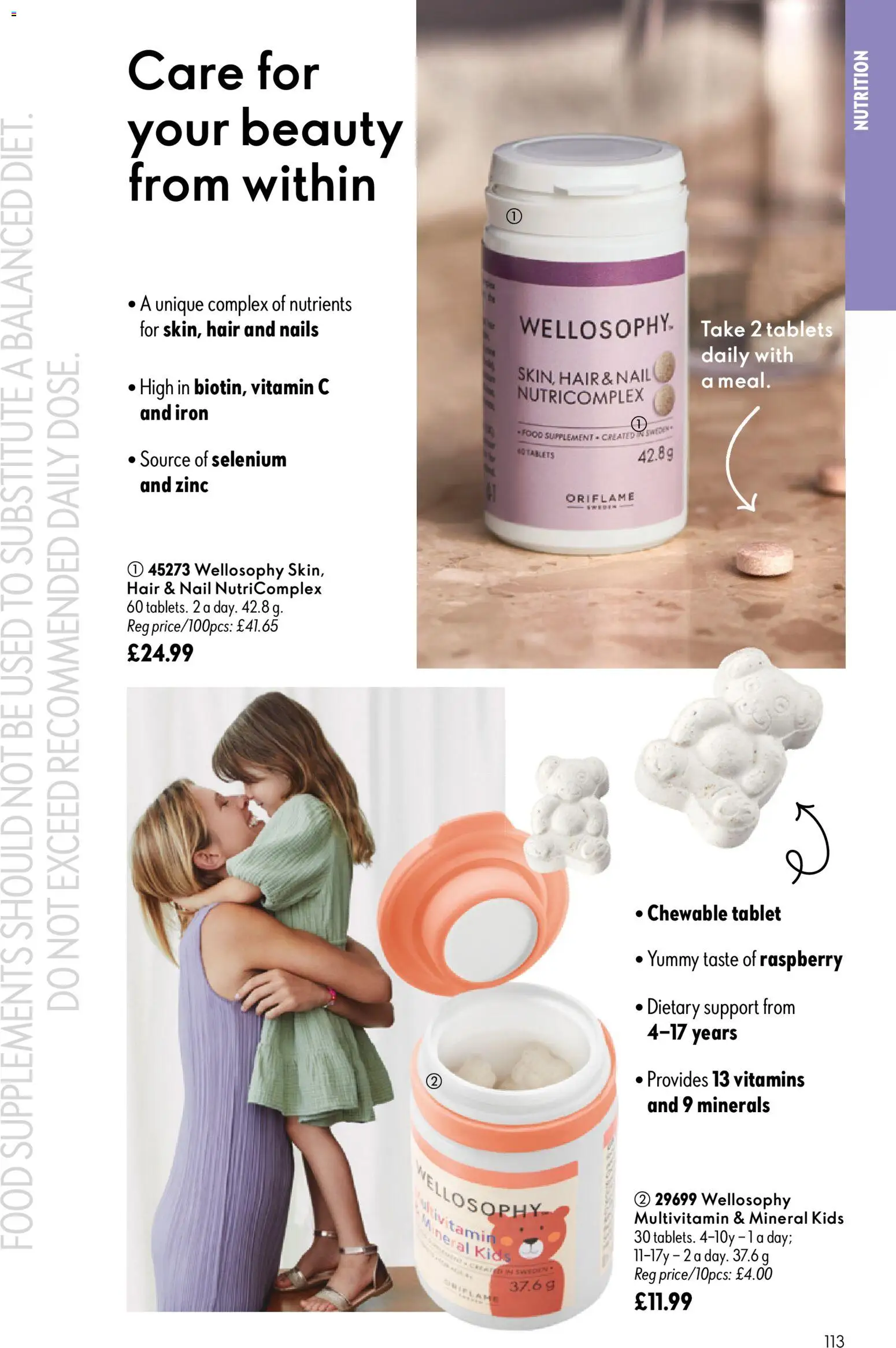 {H1} | Page: 113 | Products: Multivitamin, Tablet, Iron, Raspberry