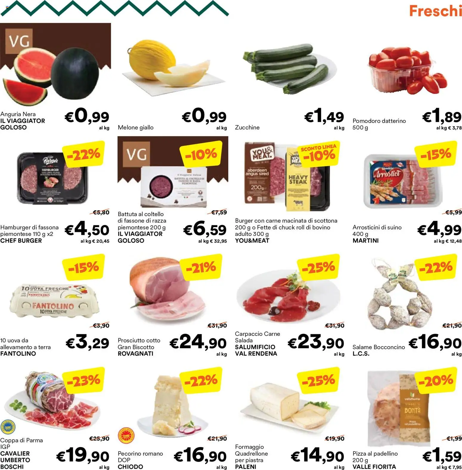 Volantino Unes del 12/08/2026 | Pagina: 5 | Prodotti: Bovino, Suino, Pecorino Romano, Carne macinata