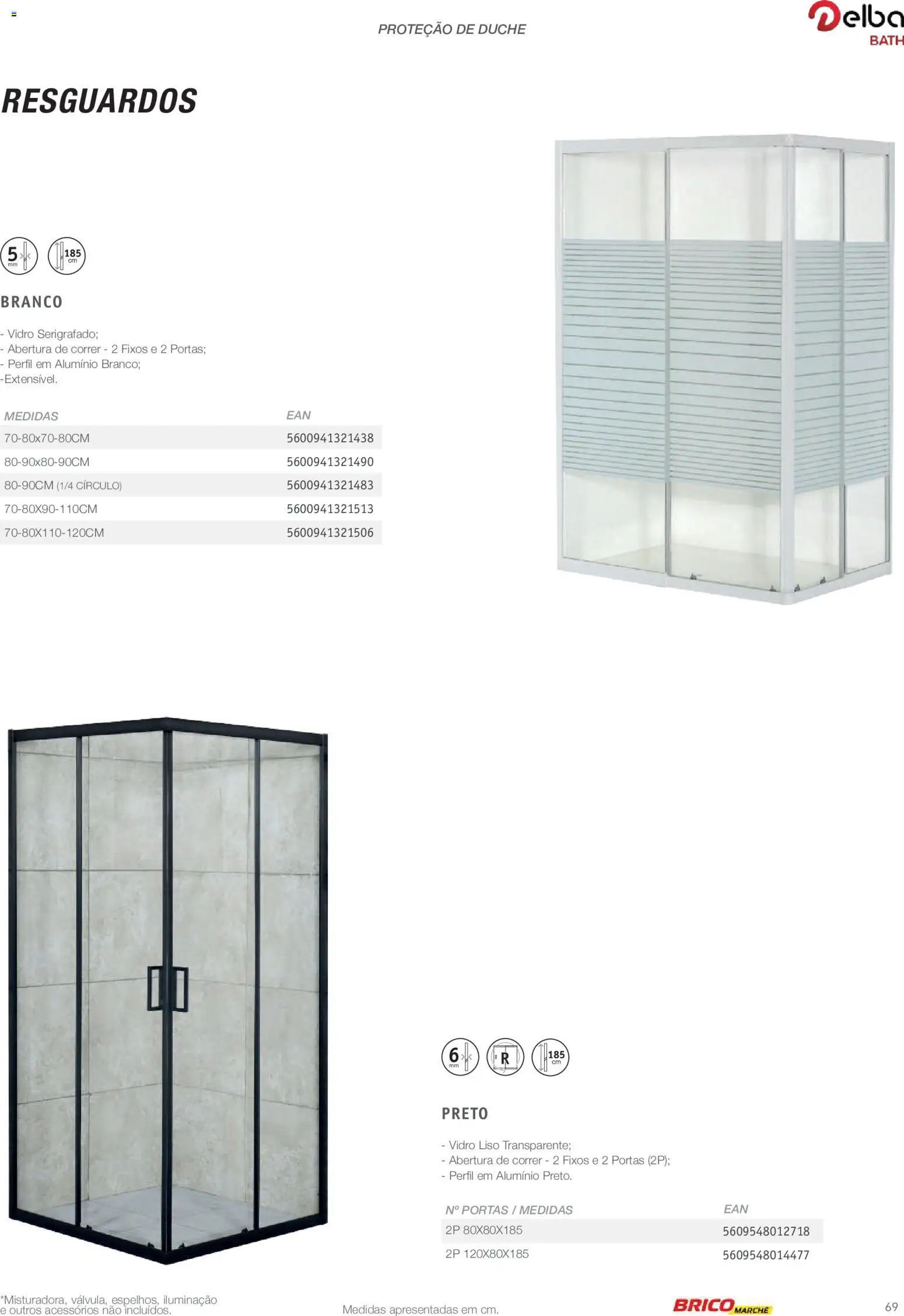 BricoMarché Catálogo de Inspiração Banho │ válido de 15/06/2026 | Página: 69 | Produtos: Portas, Iluminação