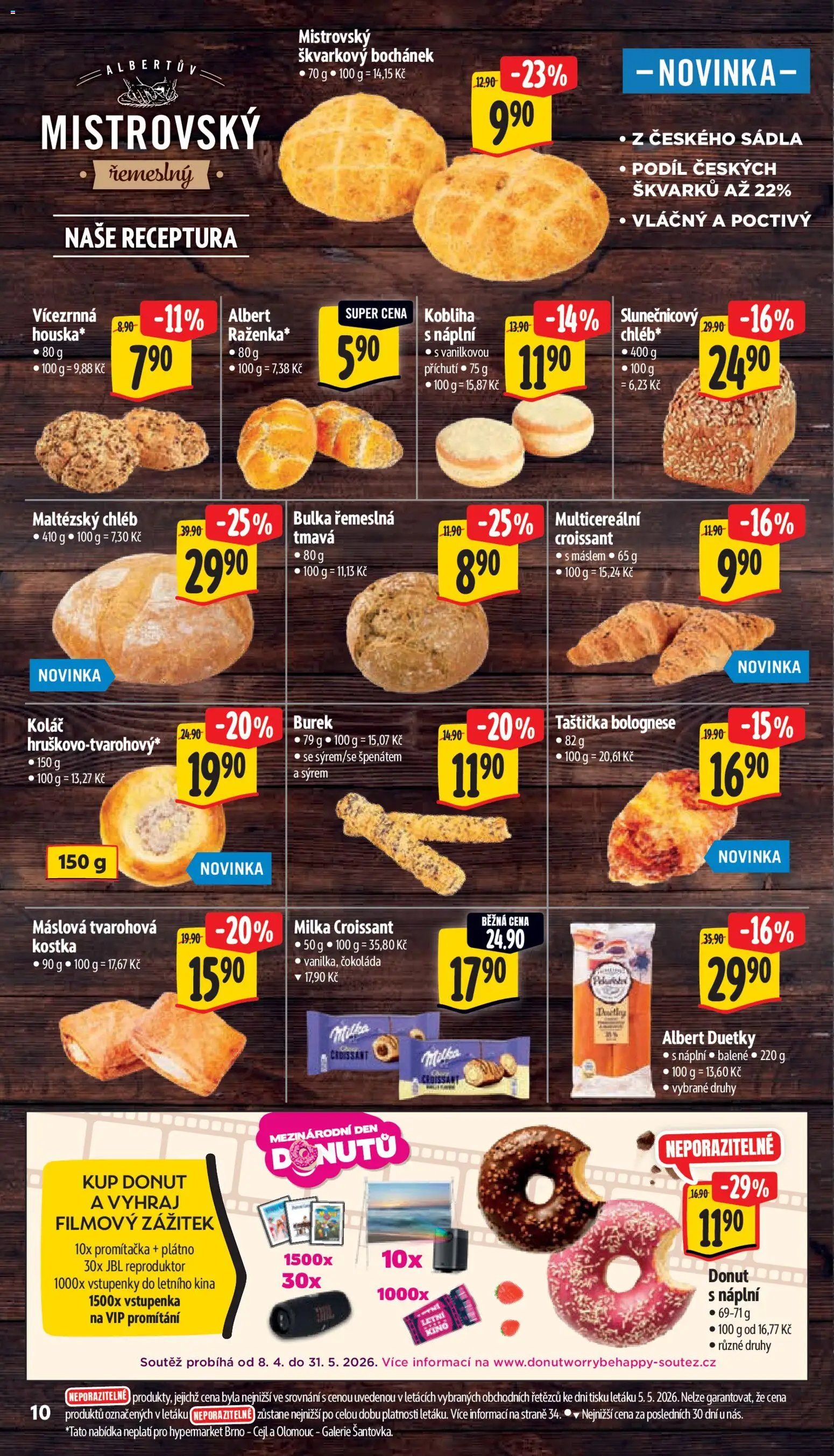 Albert leták - Hypermarket od 13.05.2026 | Strana: 16 | Produkty: Milka, Reproduktor, Croissant, Burek