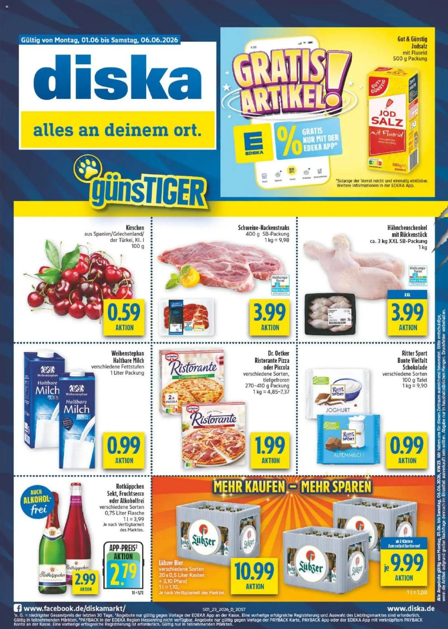 Diska Prospekt – gültig ab 01.06.2026 | Seite: 5 | Produkte: Ristorante, Schokolade, Haltbare milch, Rotkäppchen