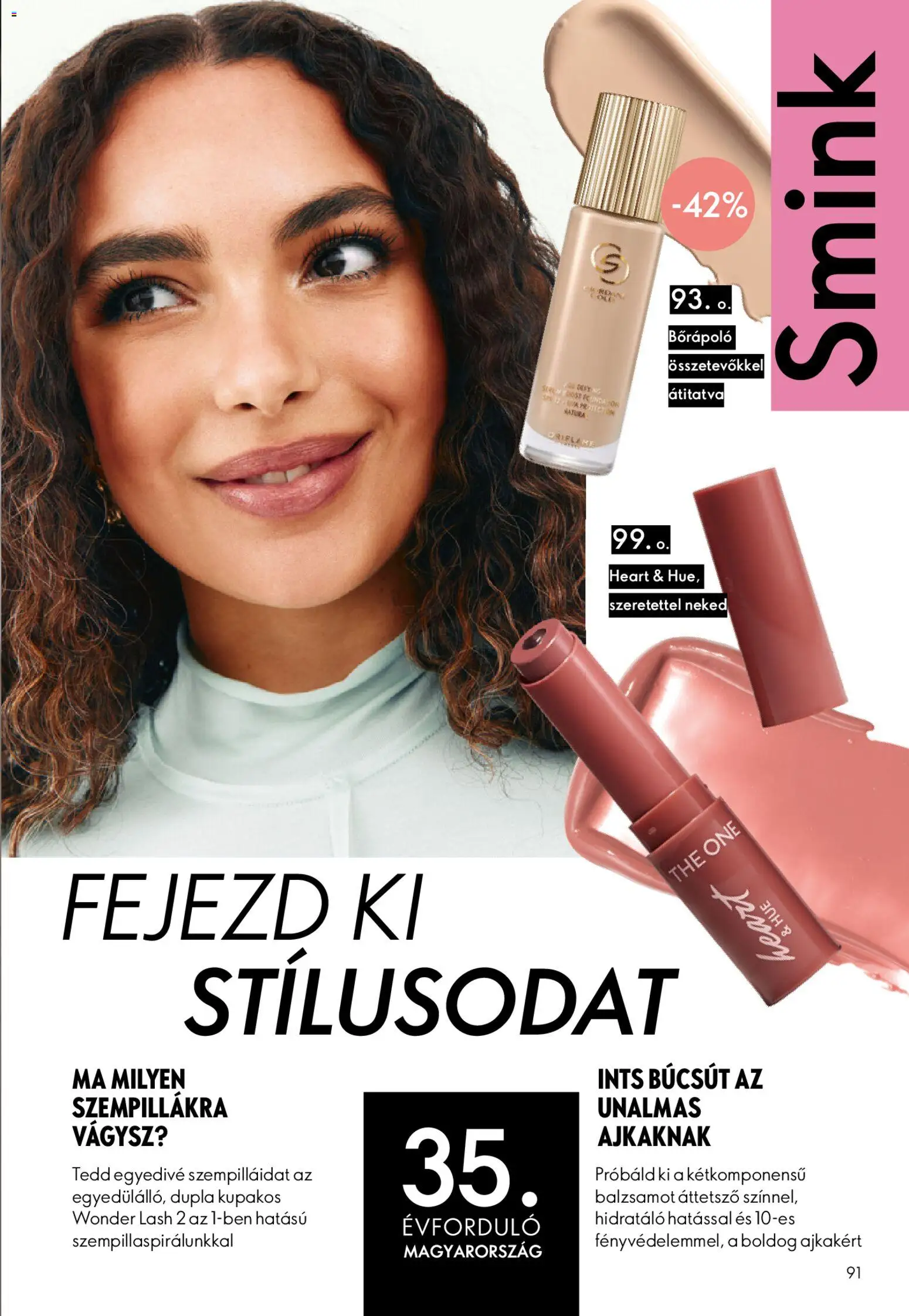 Oriflame akciós ujság - amely érvényes a következő dátumtól: 2026.09.09. | Oldal: 91 | Termékek: Smink