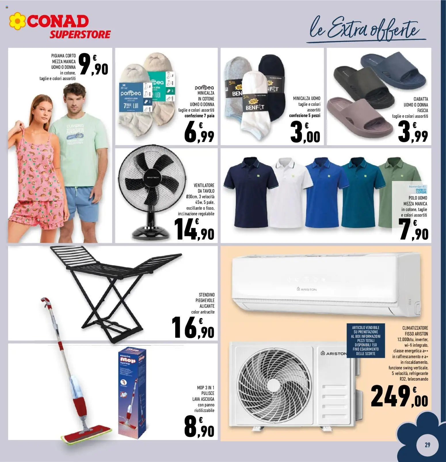 Volantino Conad del 17.06.2026 | Pagina: 29 | Prodotti: Ventilatore, Climatizzatore, Fan, Tavolo