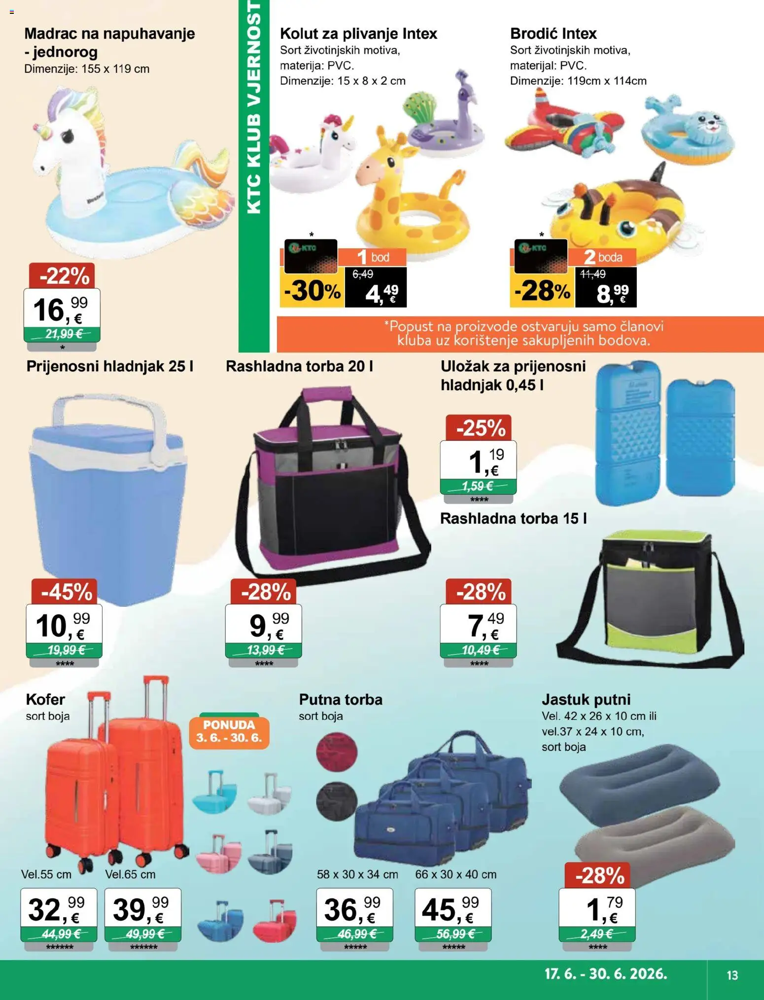 KTC katalog | vrijedi od 17.06.2026 | Stranica: 4 | Proizvodi: Madrac, Jastuk, Kofer, Hladnjak