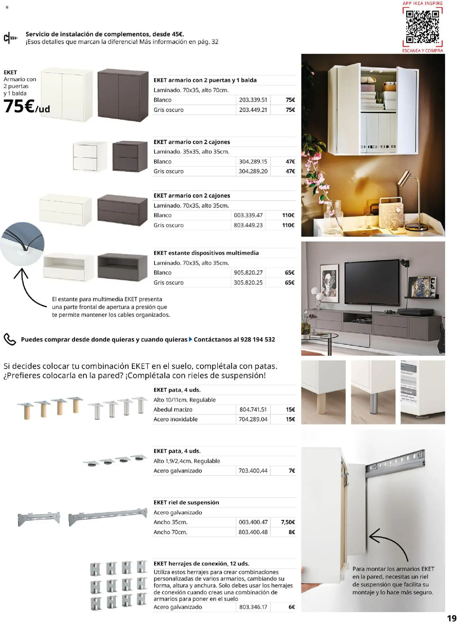 Catálogo IKEA Besta Eket │ válido desde el 01.02.2026 | Página: 19 | Productos: Té, Estante, Armario