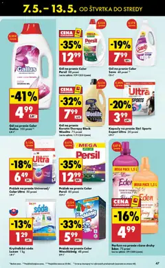 Biedronka leták platný od 07.05.2026 | Strana: 47 | Produkty: Persil, Savo, Woolite, Prášok na pranie