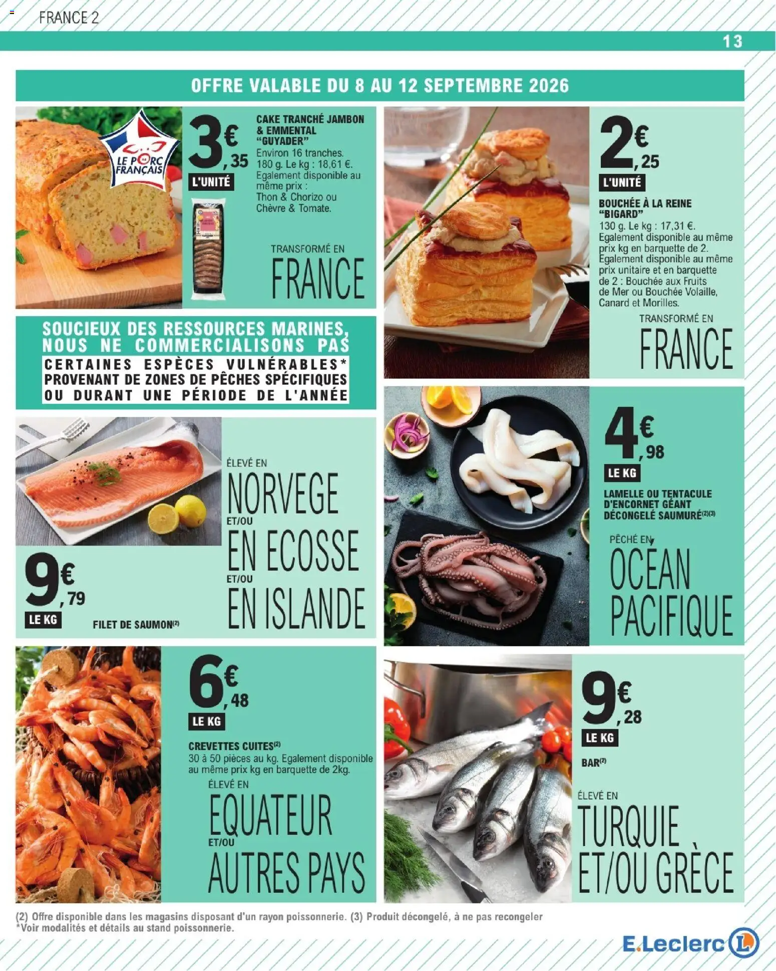 {H1} | Page: 13 | Produits: Pêche, Fruits, Thon, Porc