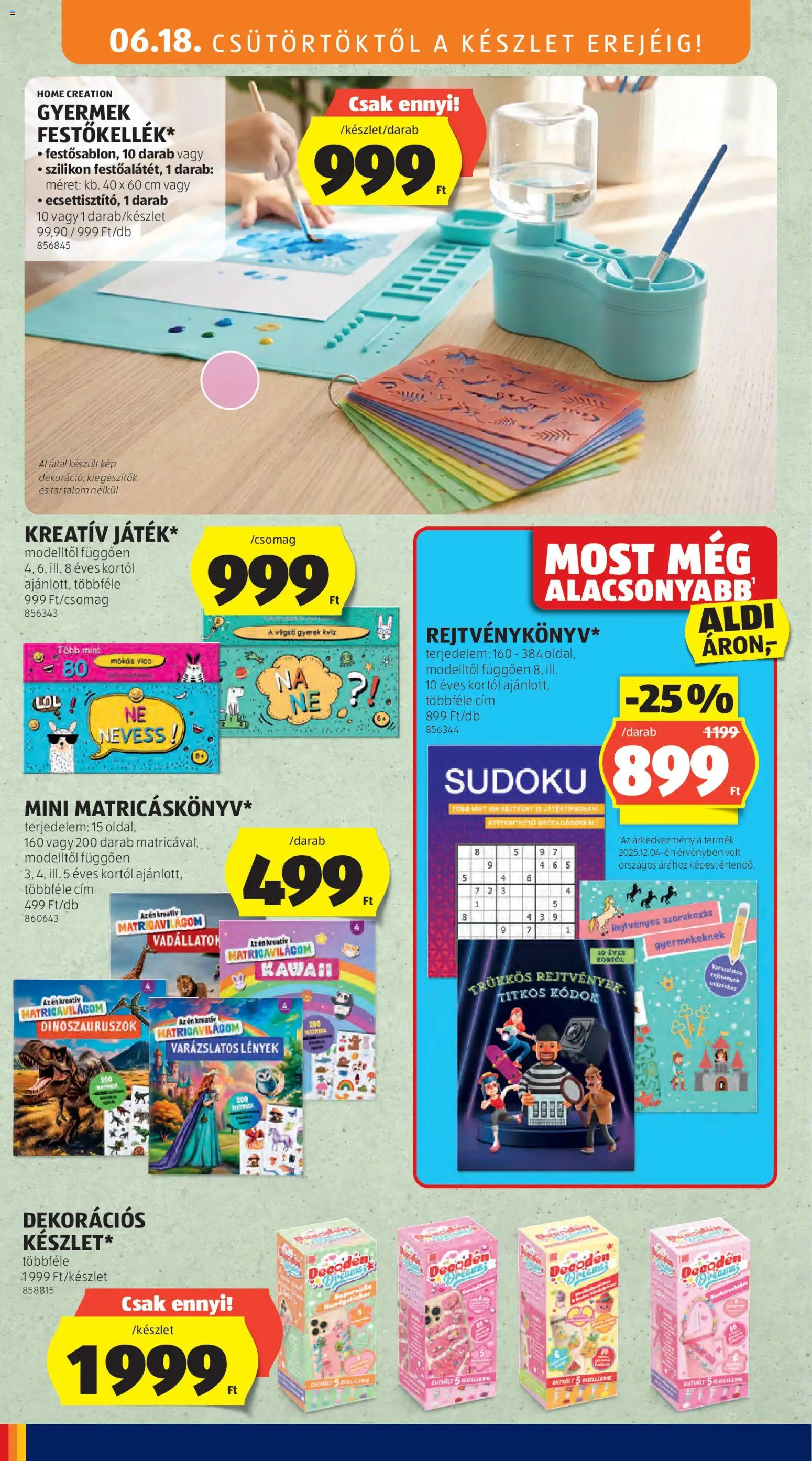 Aldi akciós ujság - amely érvényes a következő dátumtól: 18.06.2026 | Oldal: 4