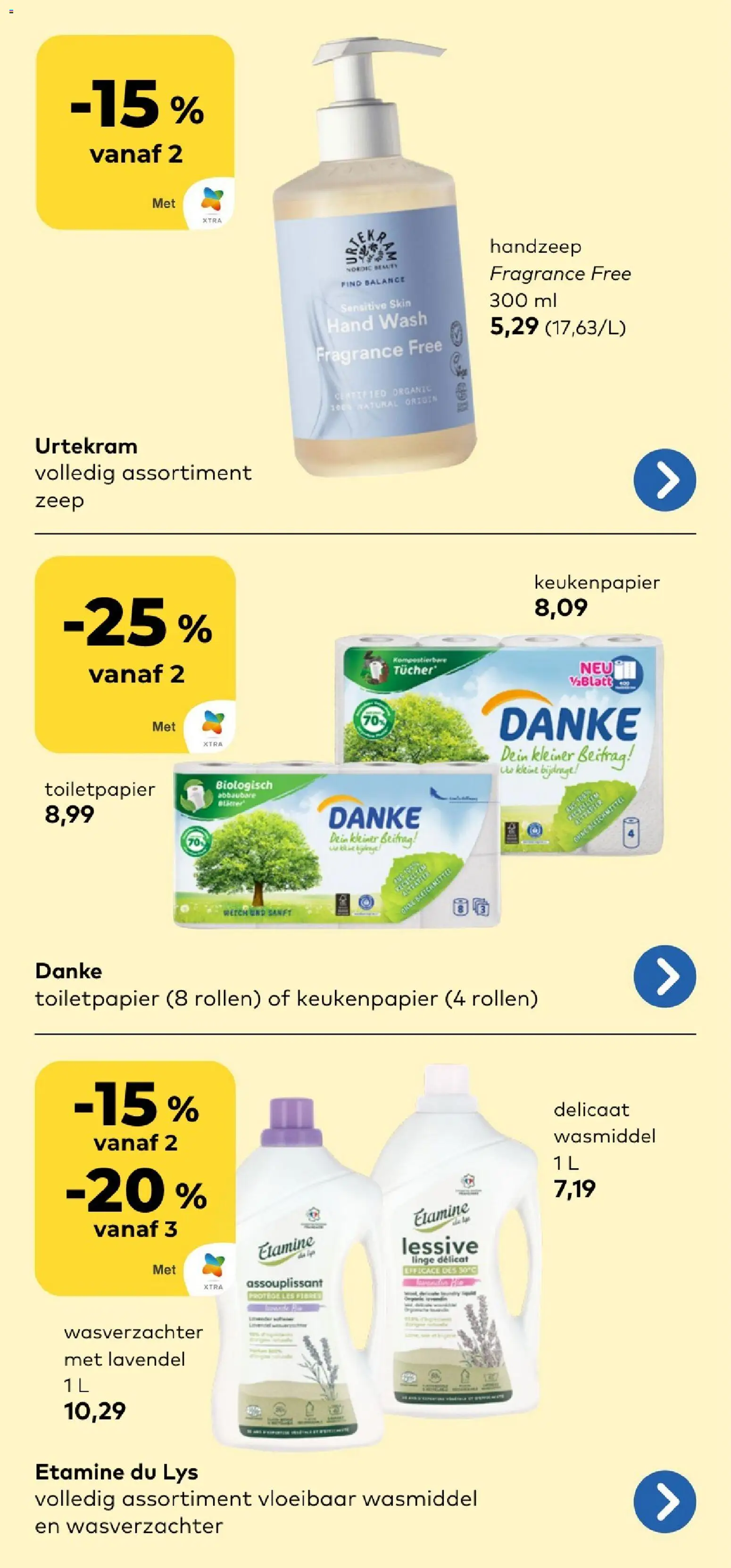 {H1} | Pagina: 17 | Producten: Handzeep, Toiletpapier, Zeep, Wasmiddel