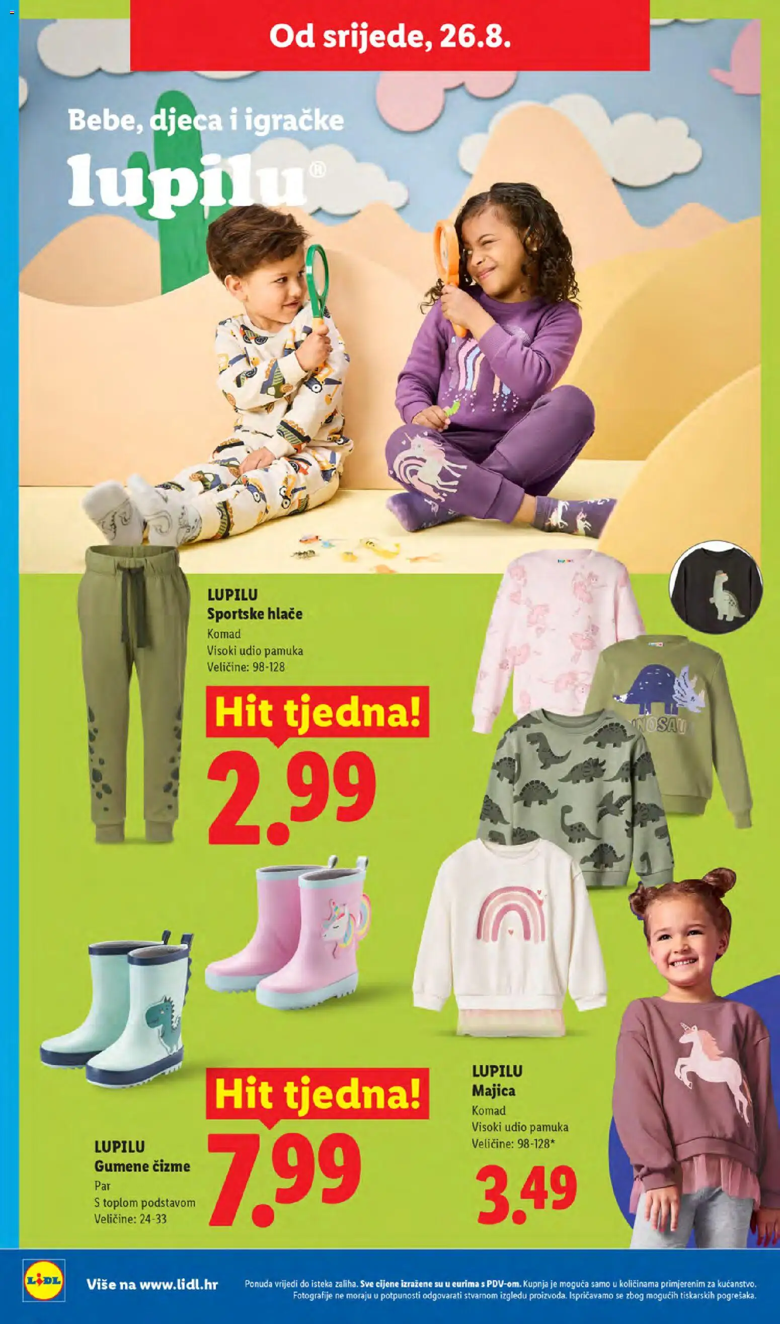 Lidl katalog | vrijedi od 24.08.2026 | Stranica: 30 | Proizvodi: Majica, Hlače, Gumene čizme, Igračke