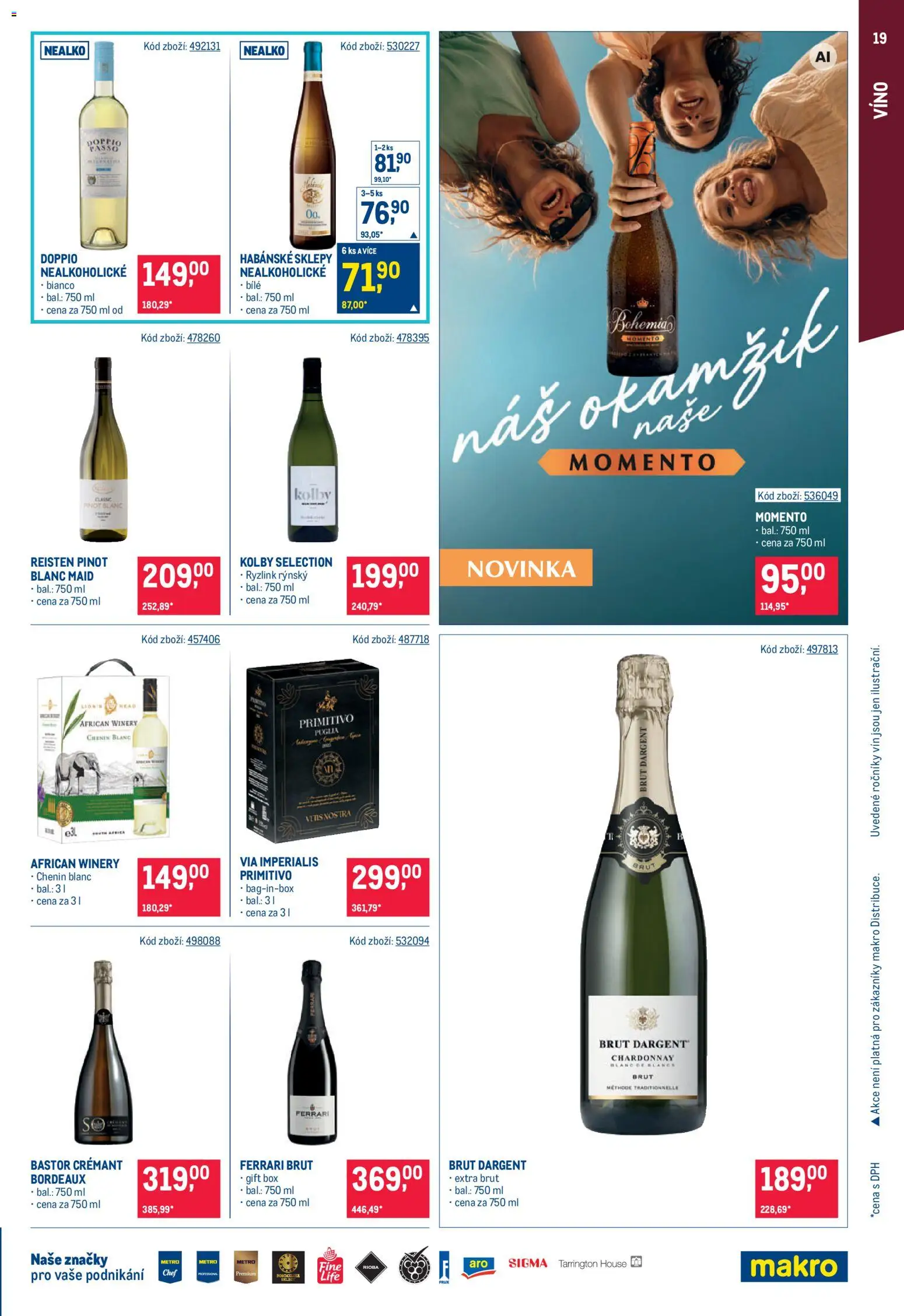 Makro leták - Gastronomie od 23.09.2026 | Strana: 19 | Produkty: Box, Víno, Habánské sklepy, Primitivo