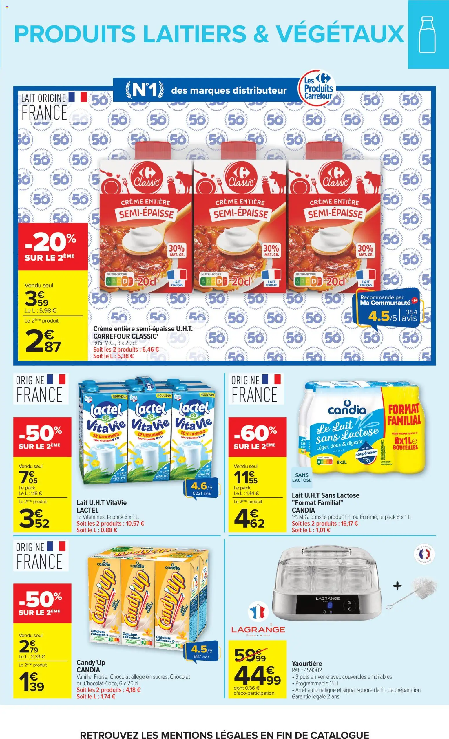 {H1} | Page: 11 | Produits: Yaourtière, Lait, Chocolat, Crème