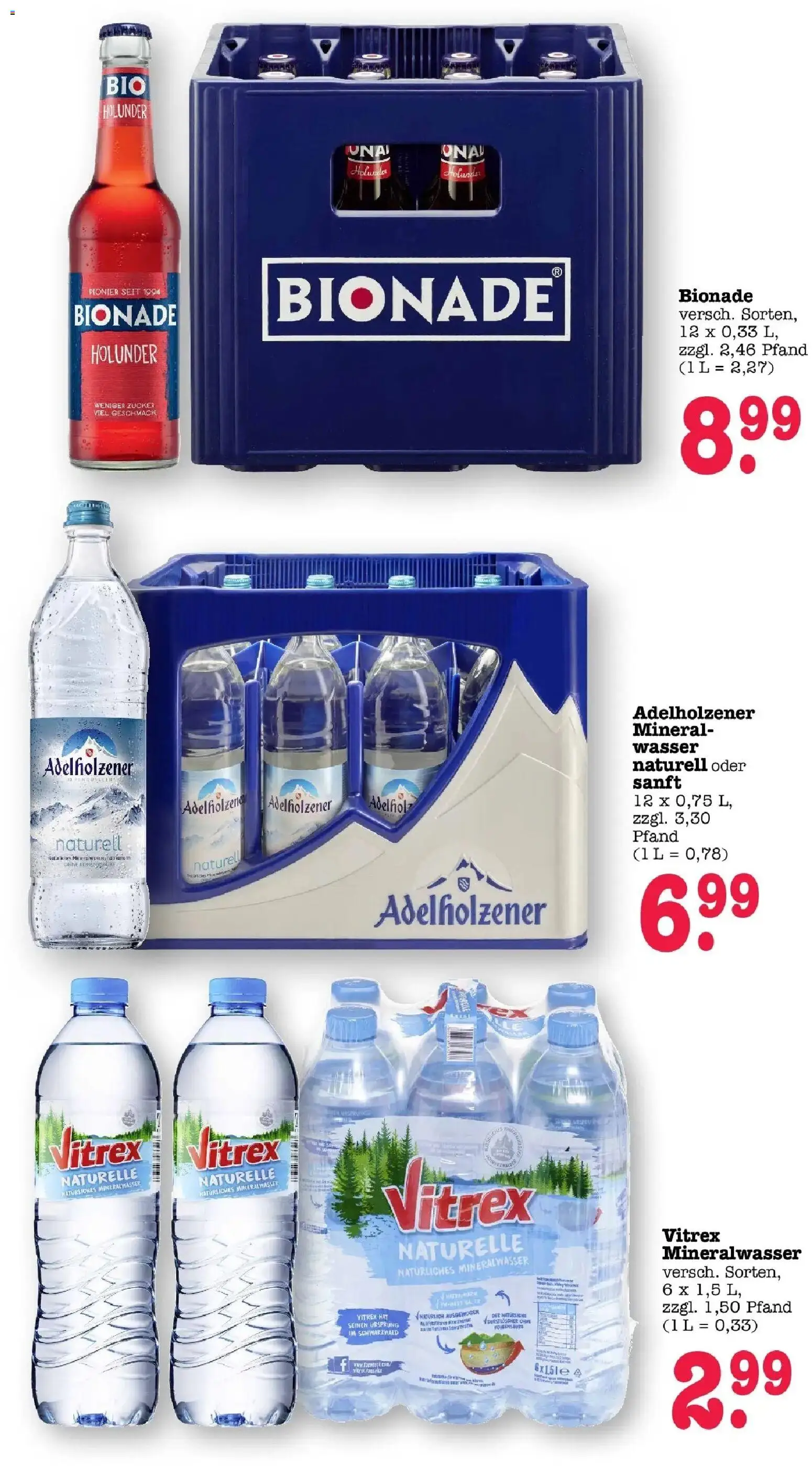 Edeka Prospekt Heidelberg – gültig ab 27.07.2026 | Seite: 45 | Produkte: Adelholzener, Bionade, Mineralwasser, Zucker