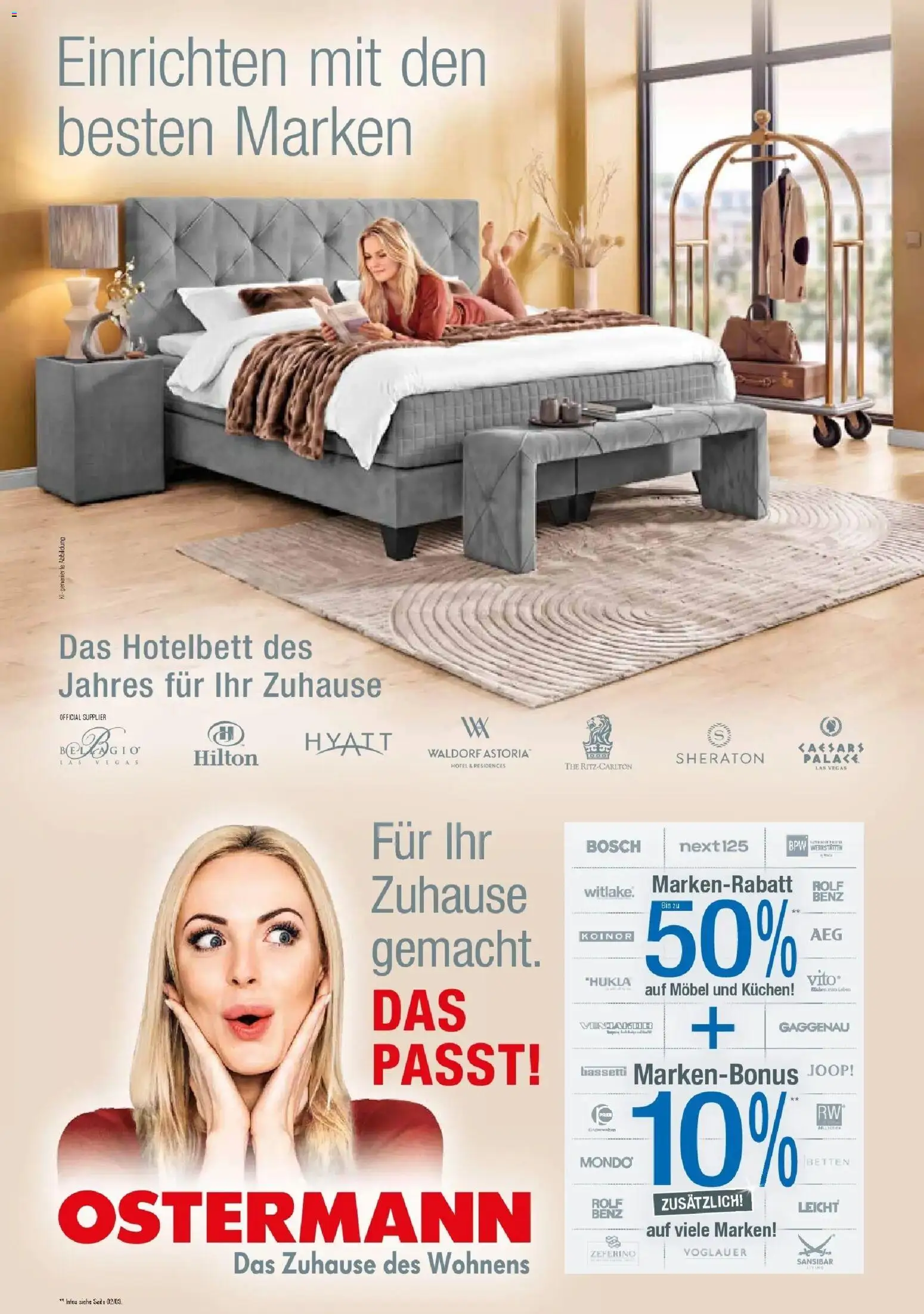 Ostermann - Möbel Ostermann: Neue Möbel wirken Wunder. (ab 19.09.2026) zum Blättern | Seite: 1 | Produkte: Bosch, Kuchen