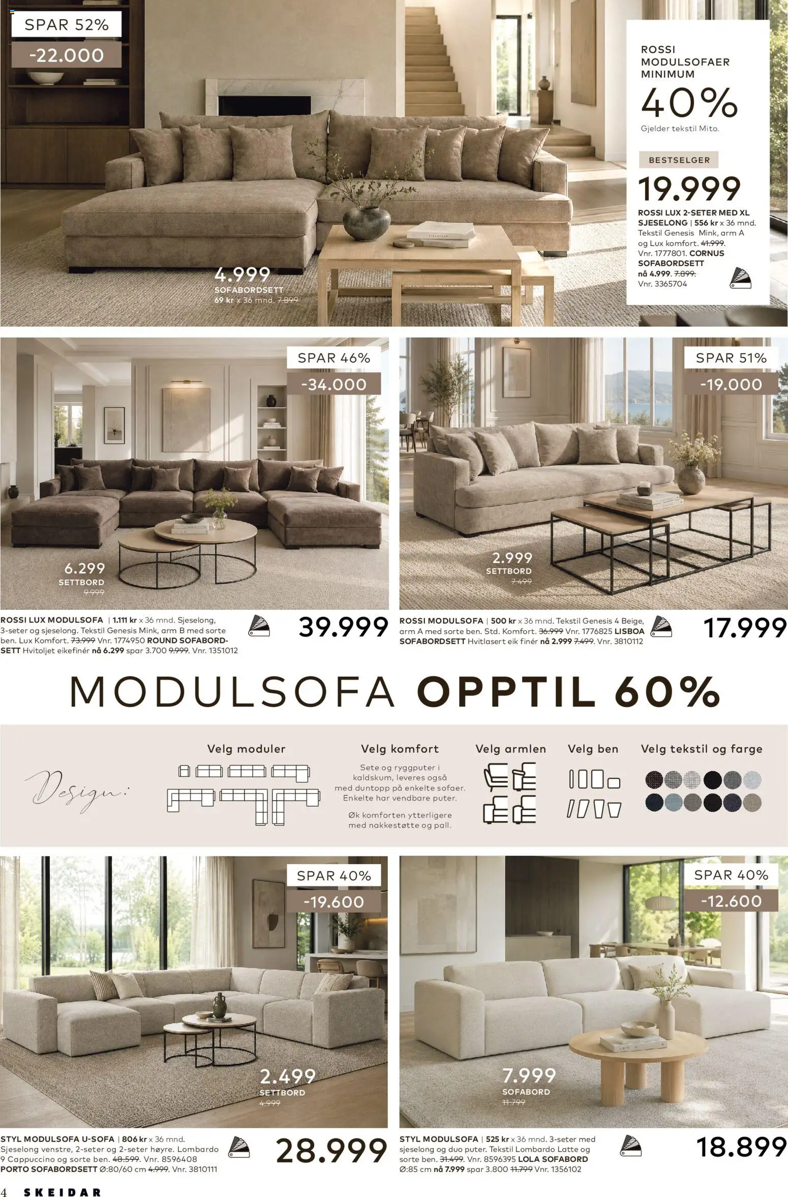 {H1} | Side: 4 | Produkter: Sjeselong, Cappuccino