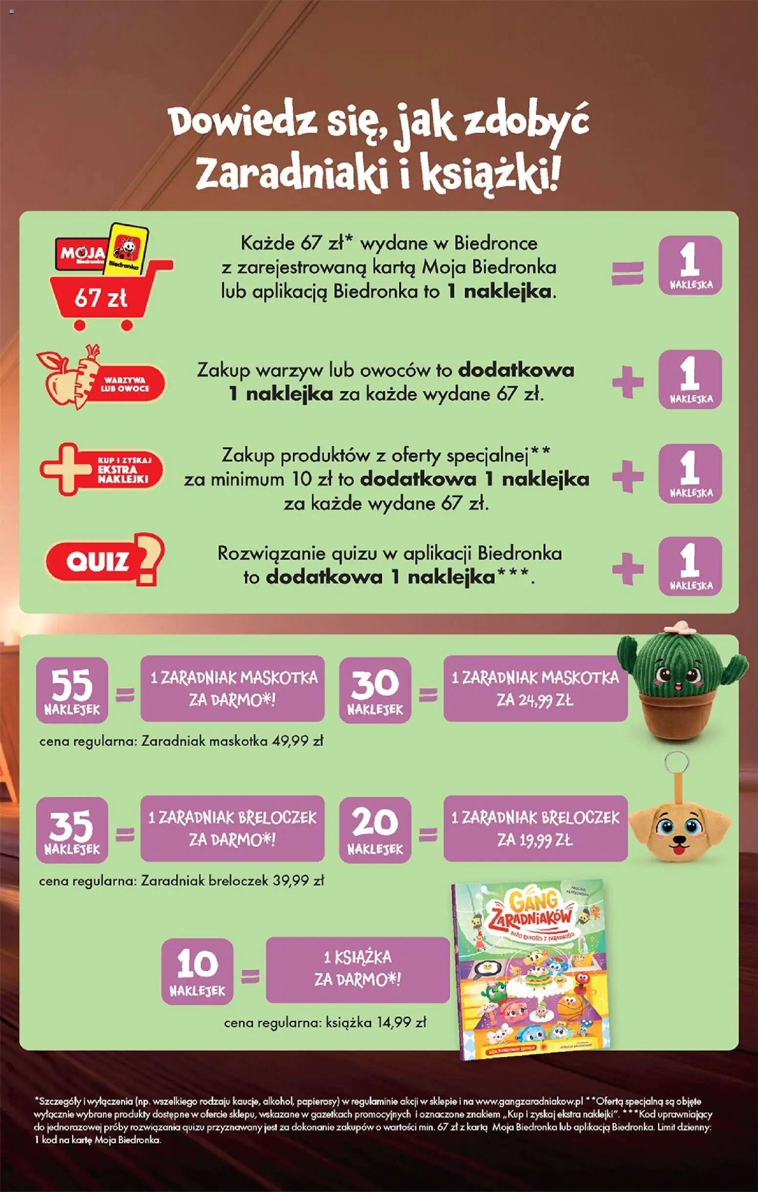 Biedronka gazetka od czwartku od 27.08.2026 | Strona: 49 | Produkty: Karta, Naklejki, Warzywa, Owoce
